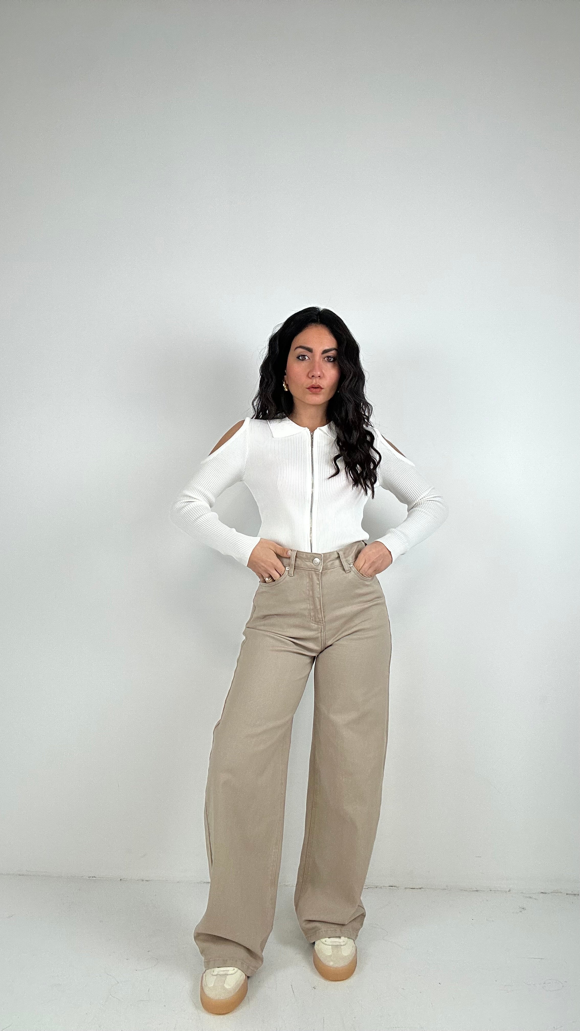 Jeans KATE BALLOON - BEIGE