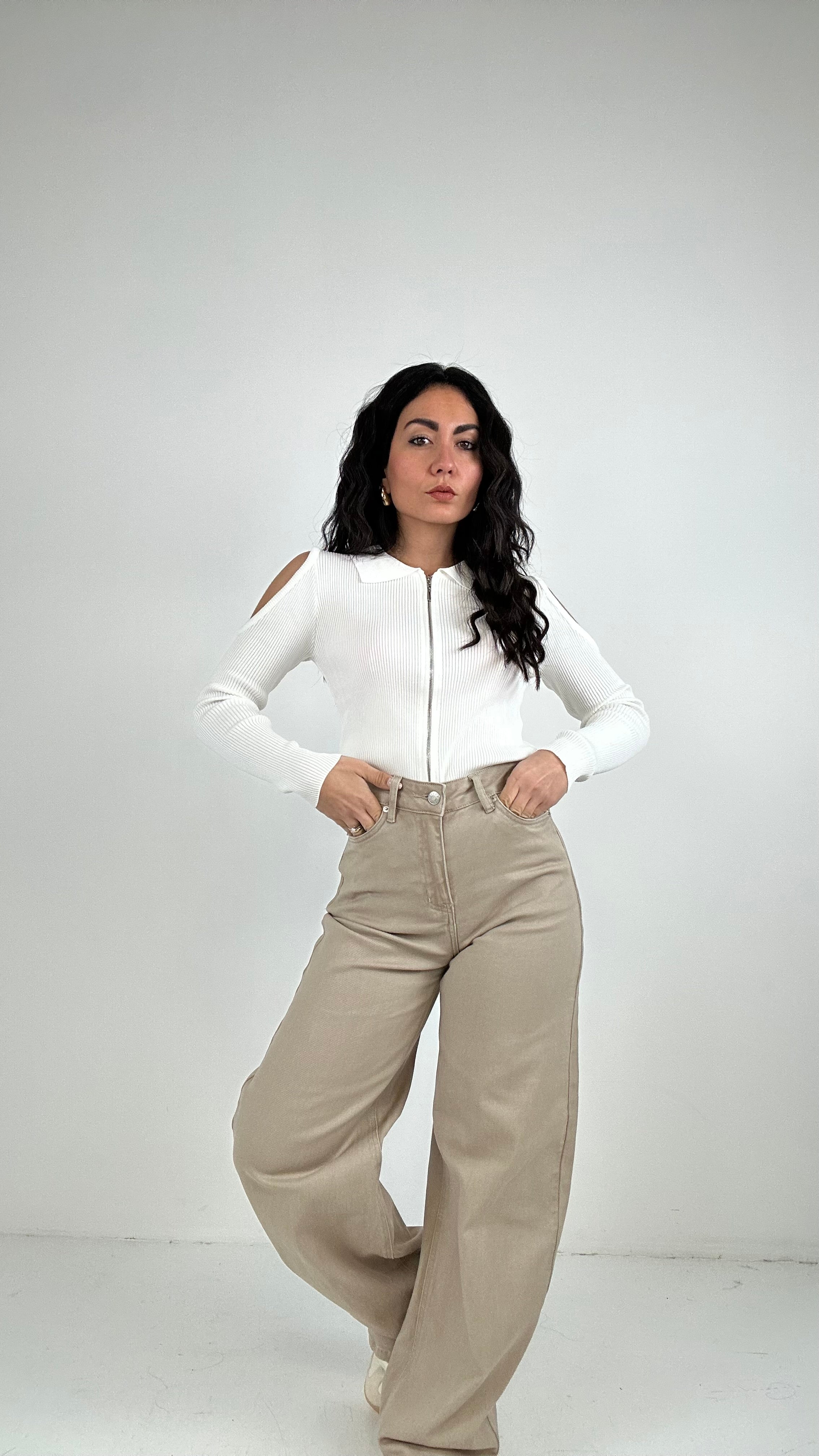 Jeans KATE BALLOON - BEIGE