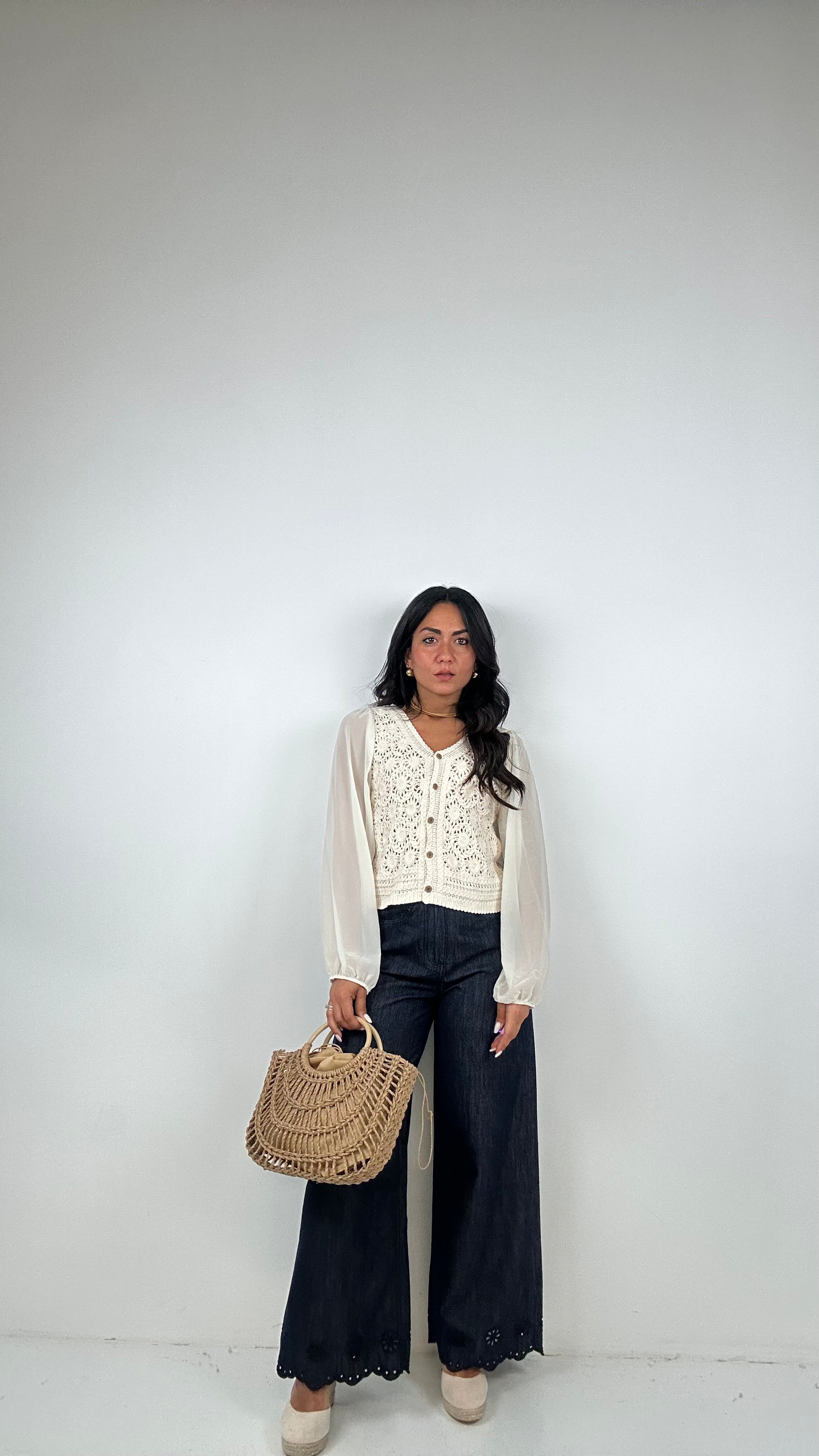 Jeans RICAMO SOTTO - BLU