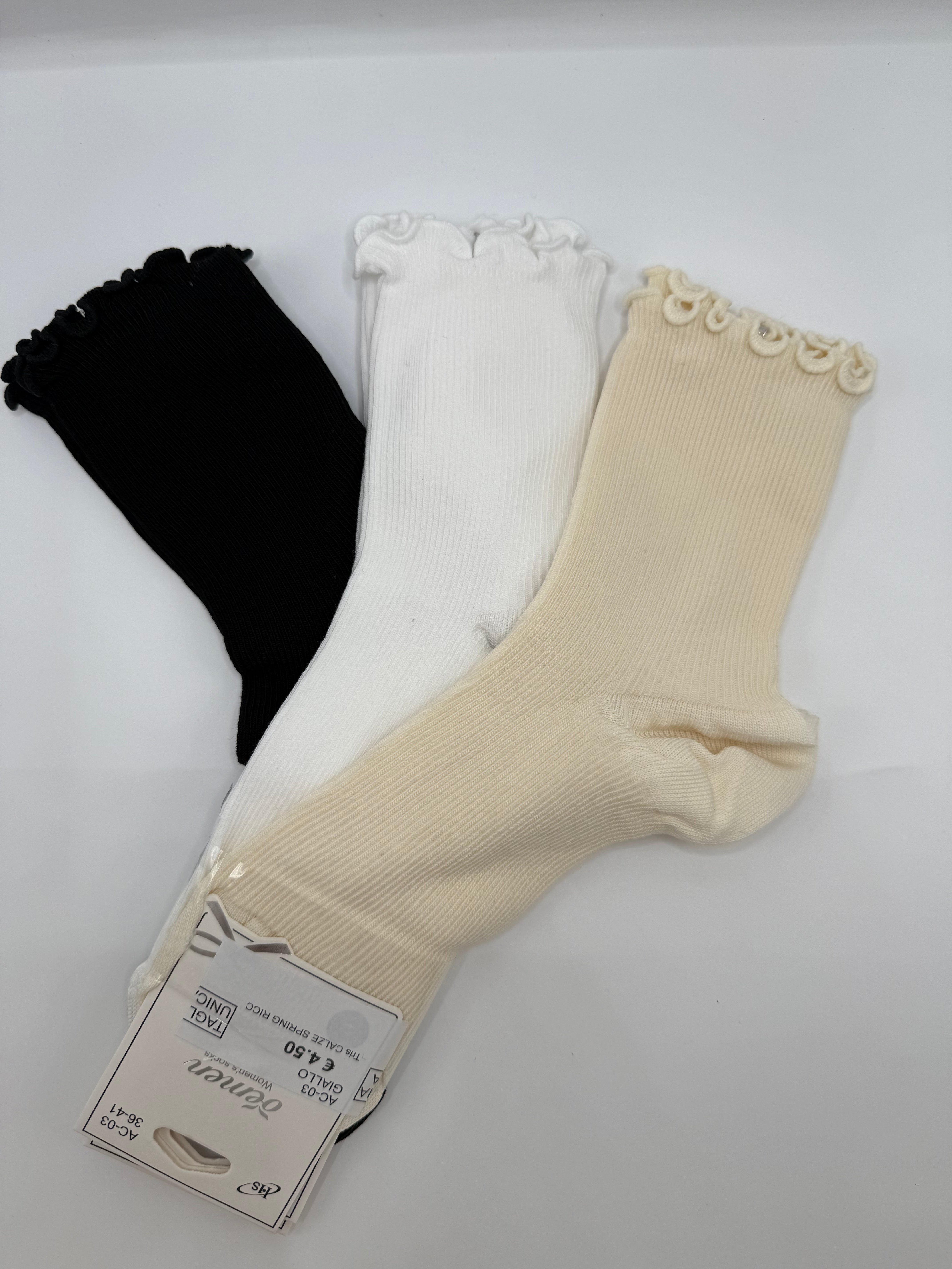 Tris CALZE SPRING RICC - GIALLO