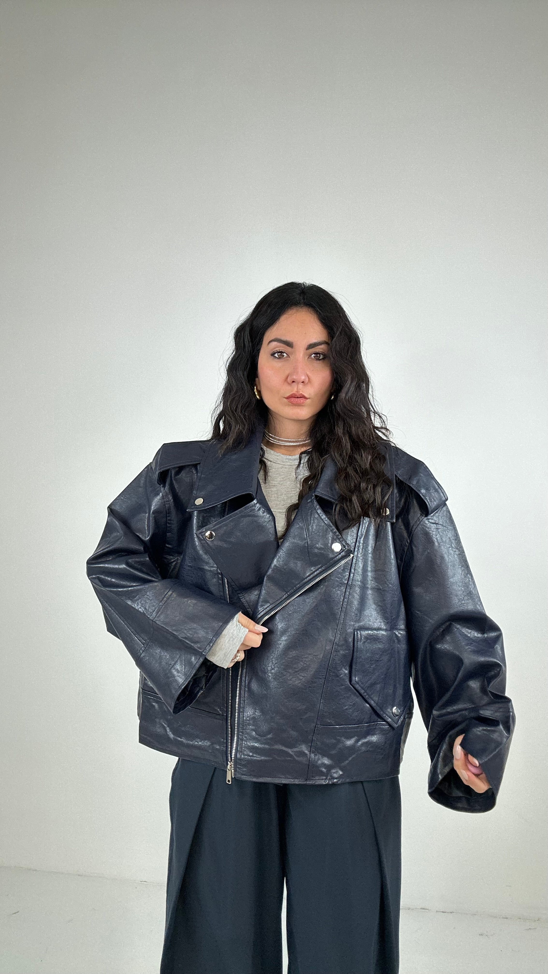 Giubbino ECOPELLE OVERTOP - BLU