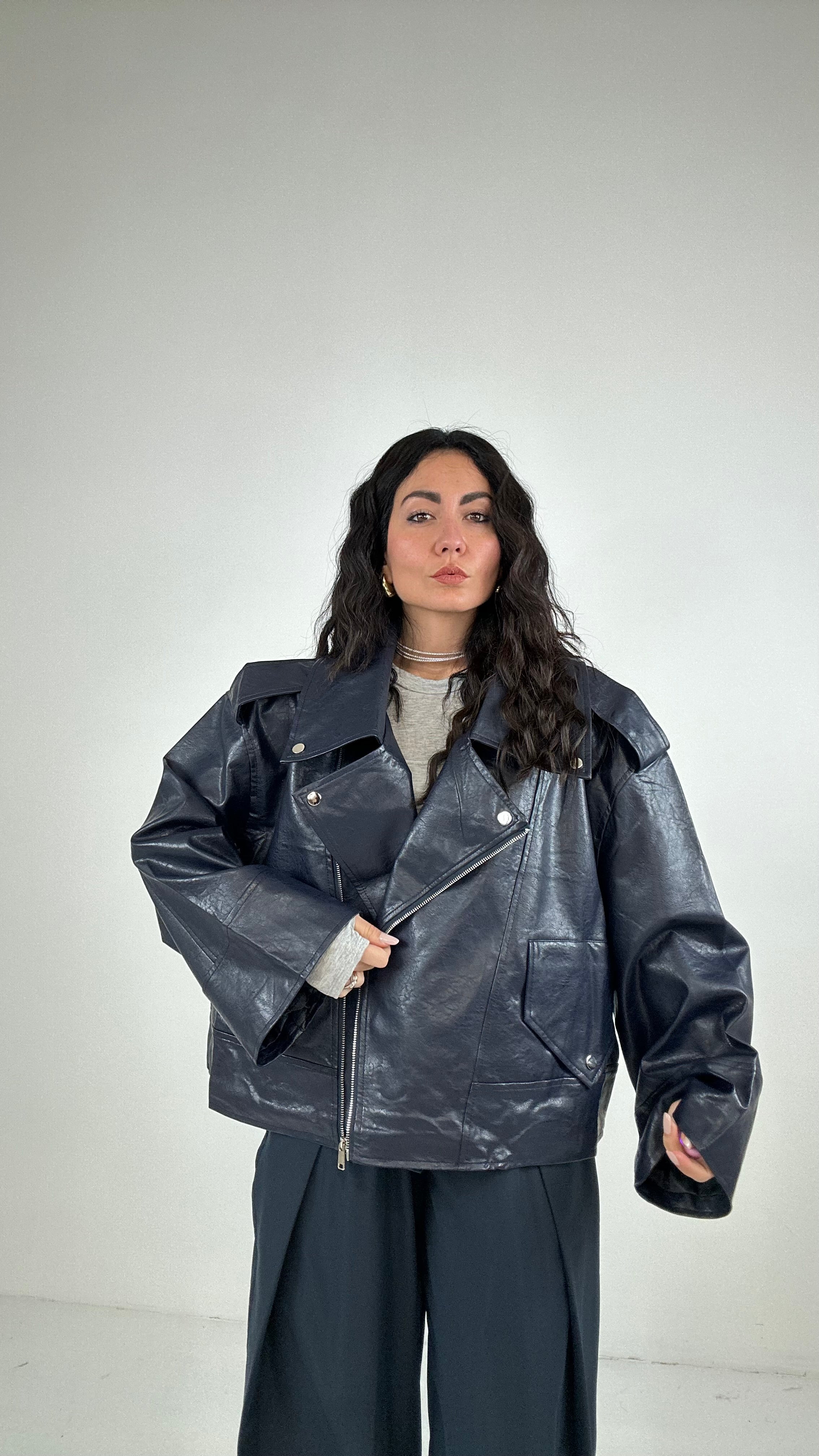 Giubbino ECOPELLE OVERTOP - BLU
