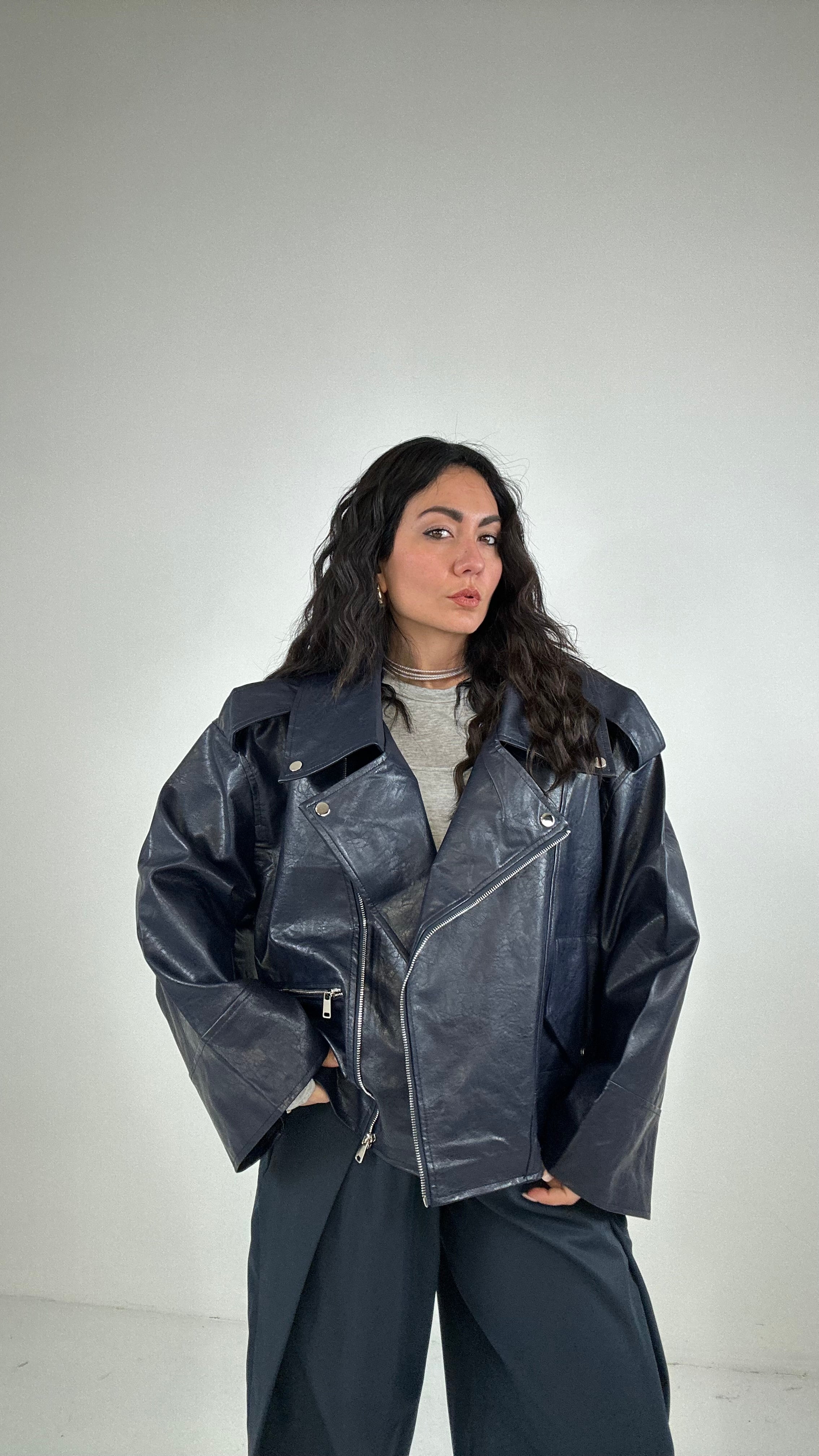 Giubbino ECOPELLE OVERTOP - BLU