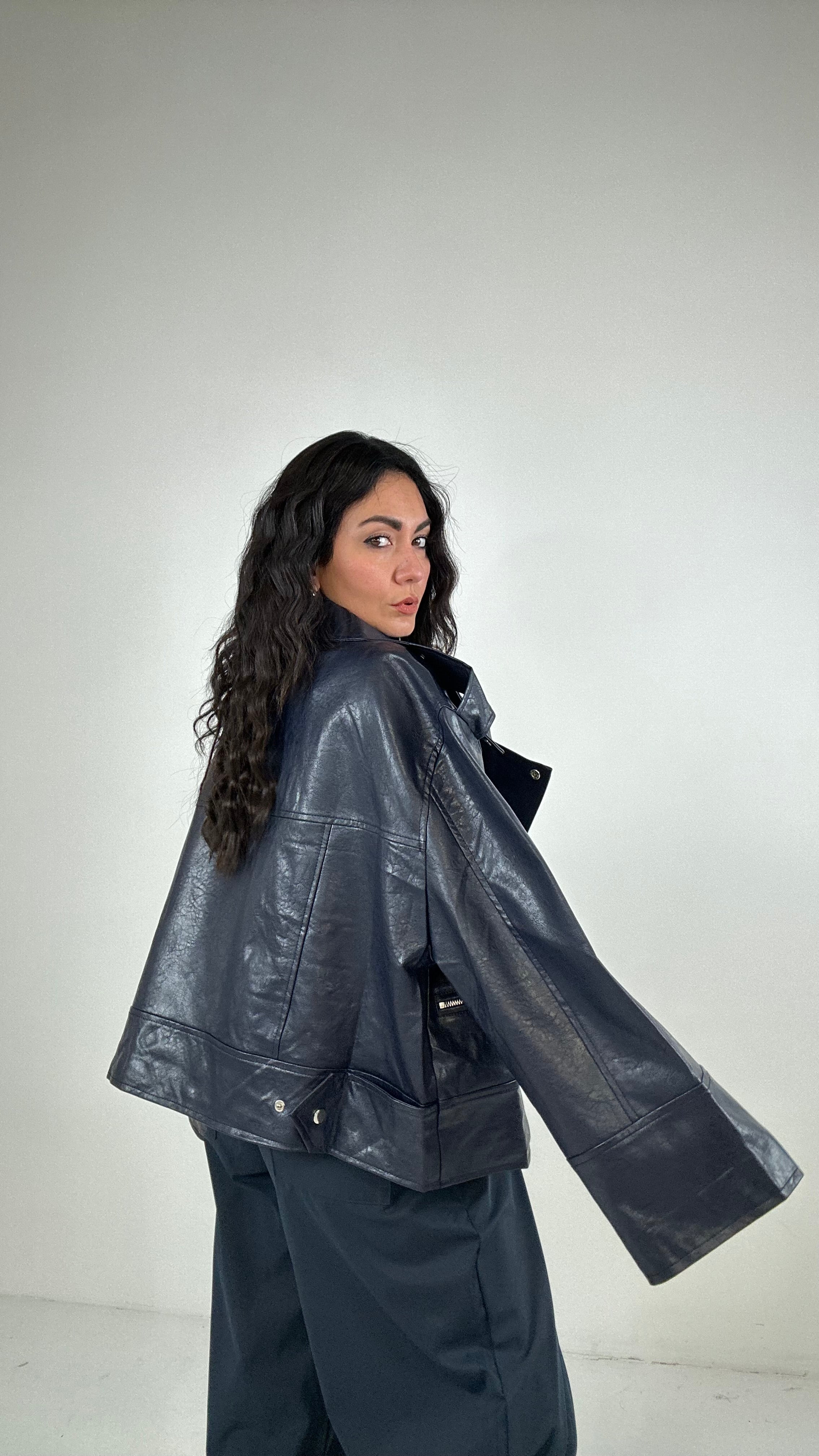 Giubbino ECOPELLE OVERTOP - BLU