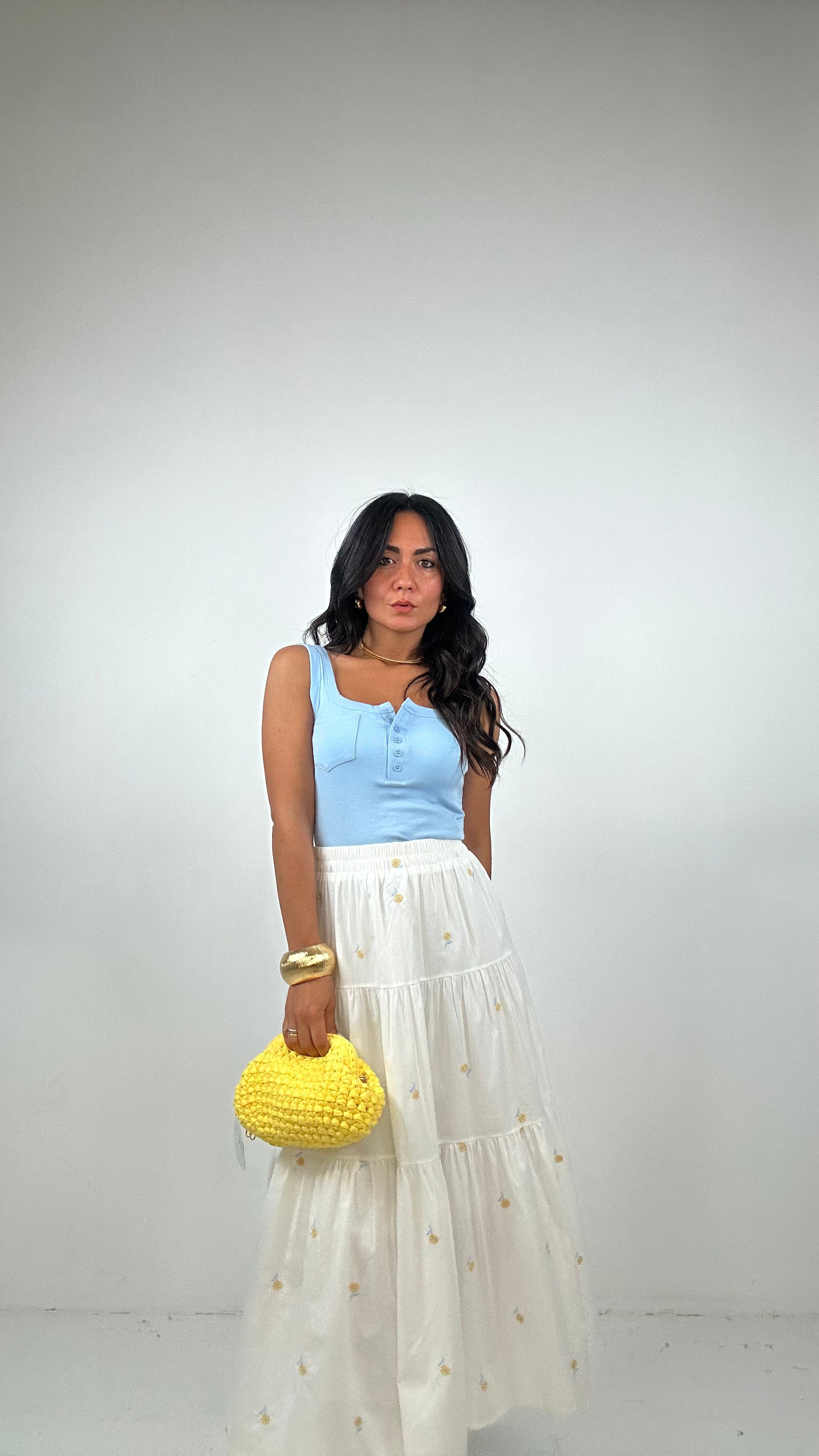 Gonna FANTASY 100% COTONE - BIANCO