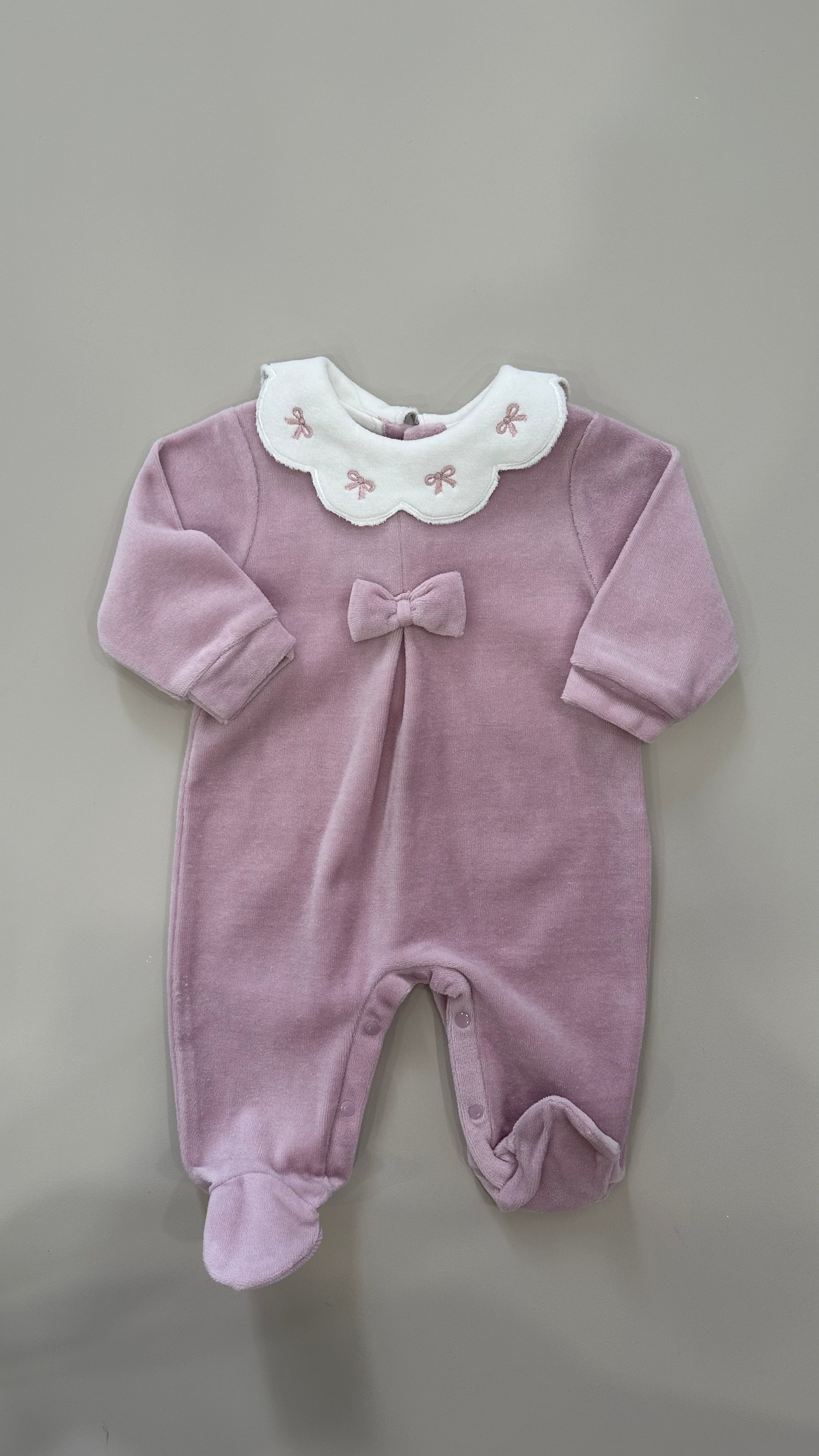 Tutina FIOCCHI IN CINIGLIA 1-6M - ROSA