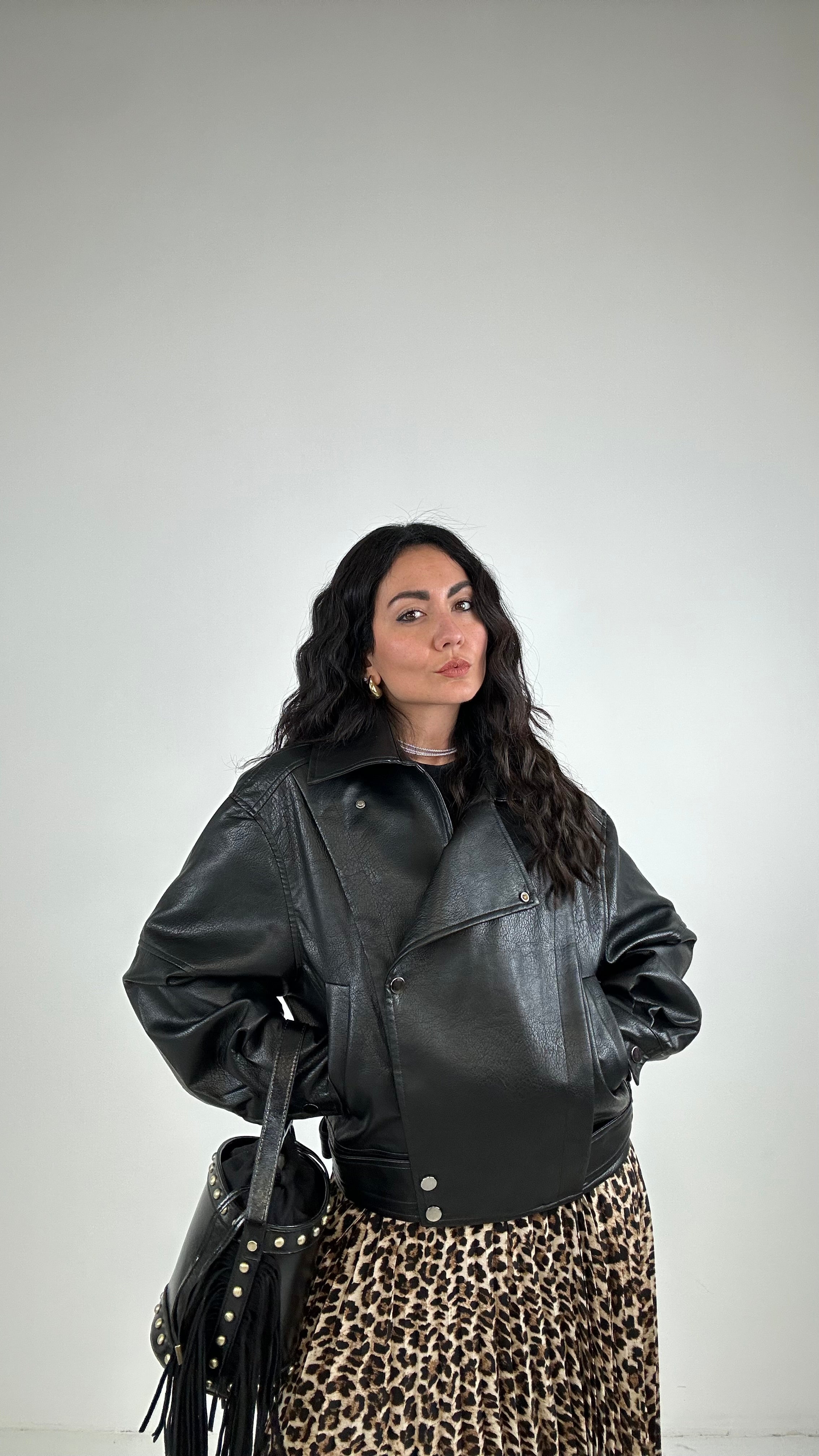 Giubbino ECOPELLE NUA - NERO