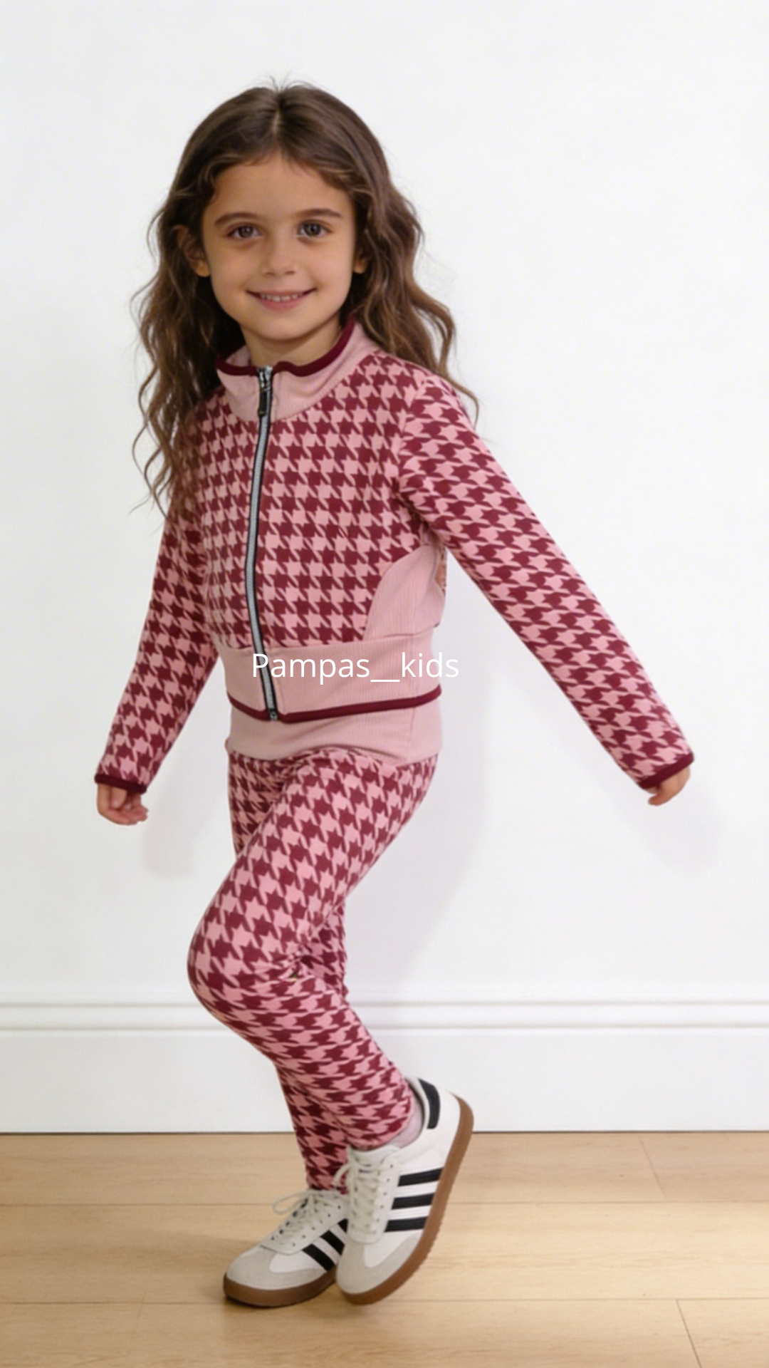 Tuta PIED DE POULE 4-14A - ROSA