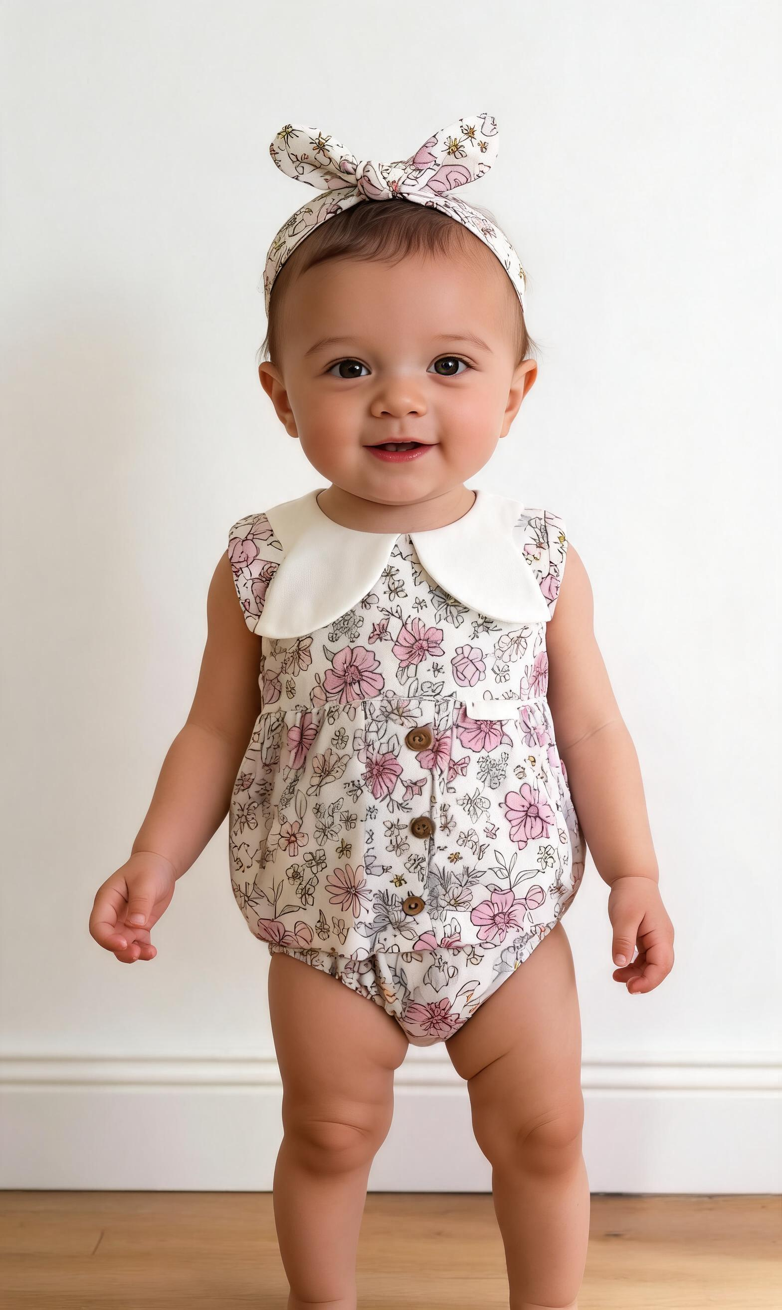 Vestitino FLOWER 6-18M - BIANCO