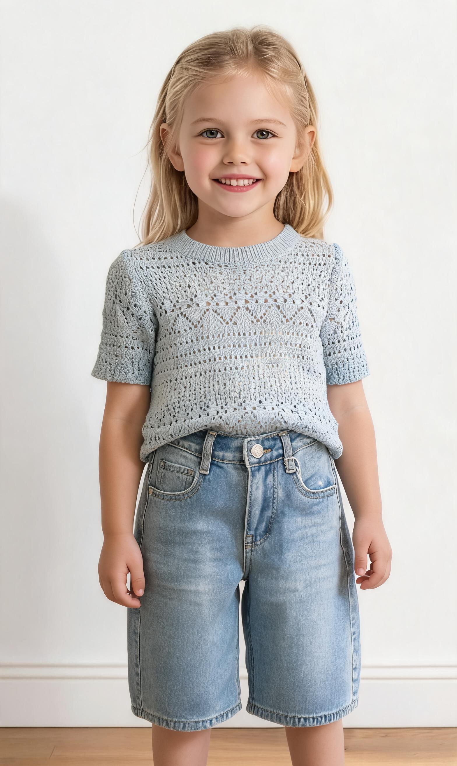 Bermuda BALLON LOLLI 4-12A - JEANS