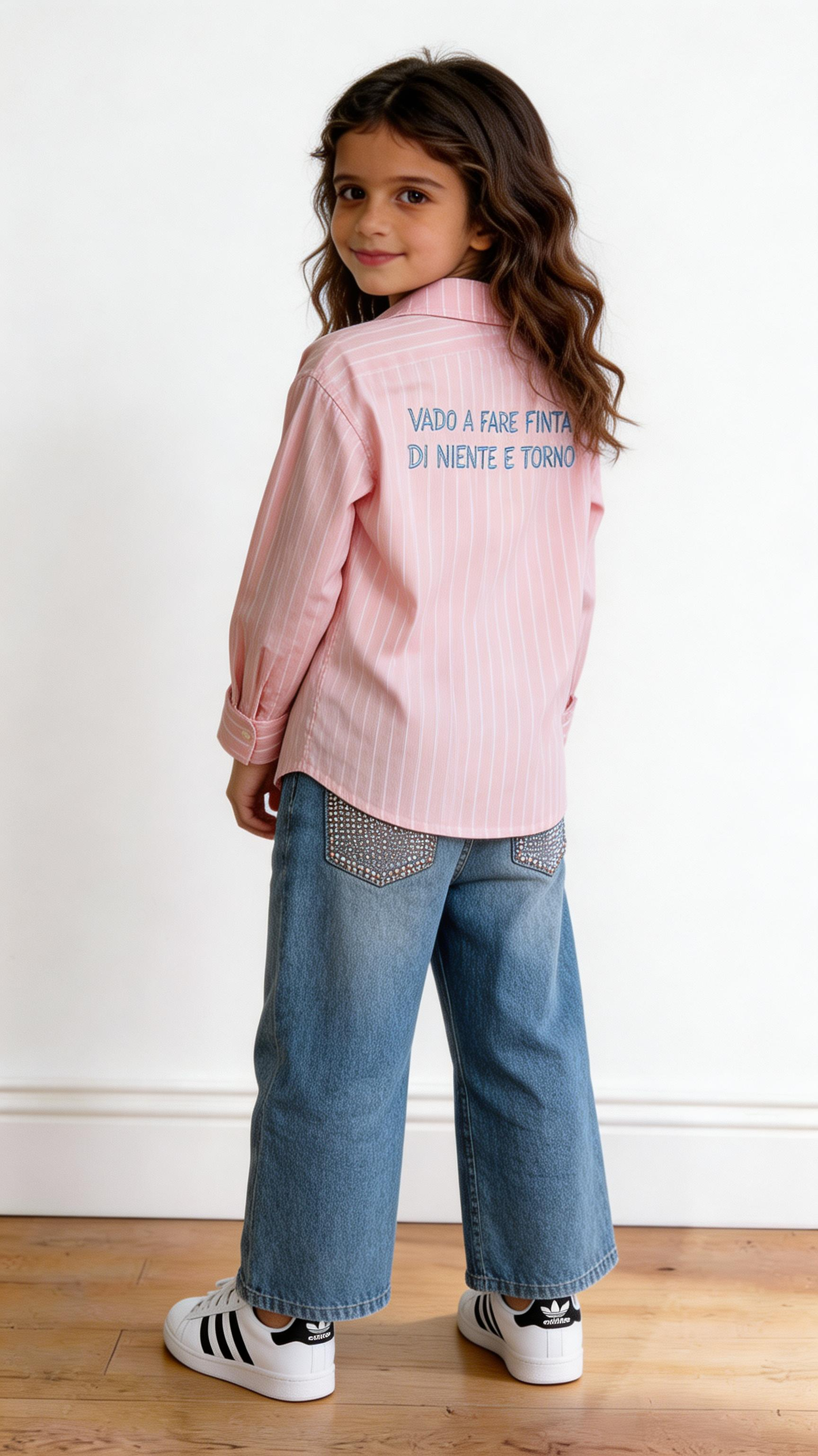 Jeans TASCA BRILLOSO 4-14A - ROSA