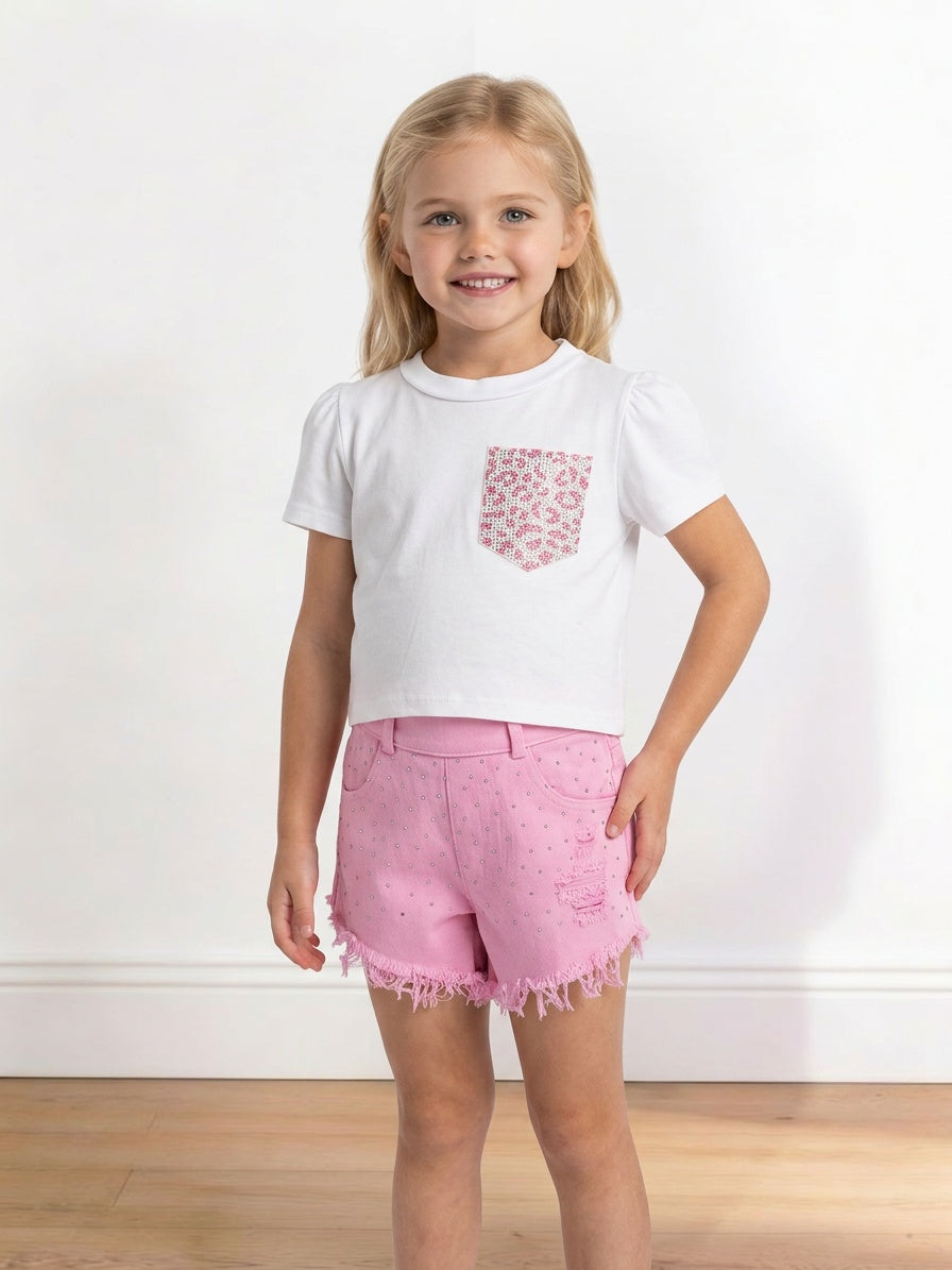 Coordinato T-SHIRT LEOPARD 4-14 - ROSA