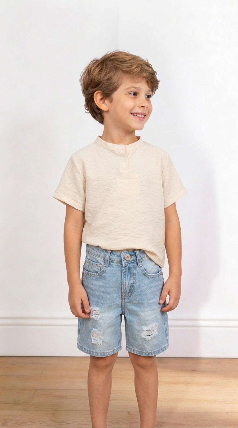 Camica SERAFINO 4-14A - BEIGE