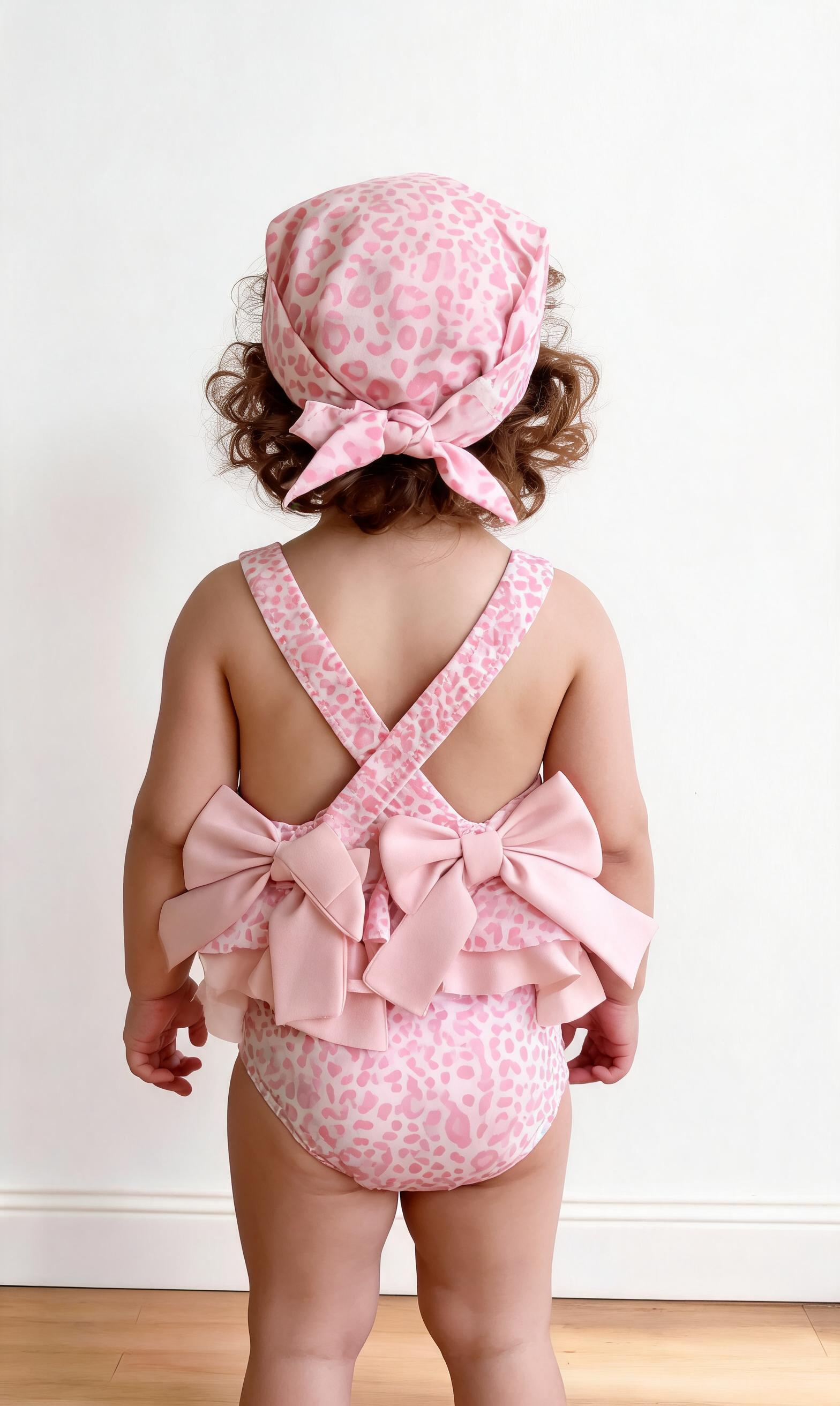 Costume INTERO CON BANDANA 2-12A - ROSA
