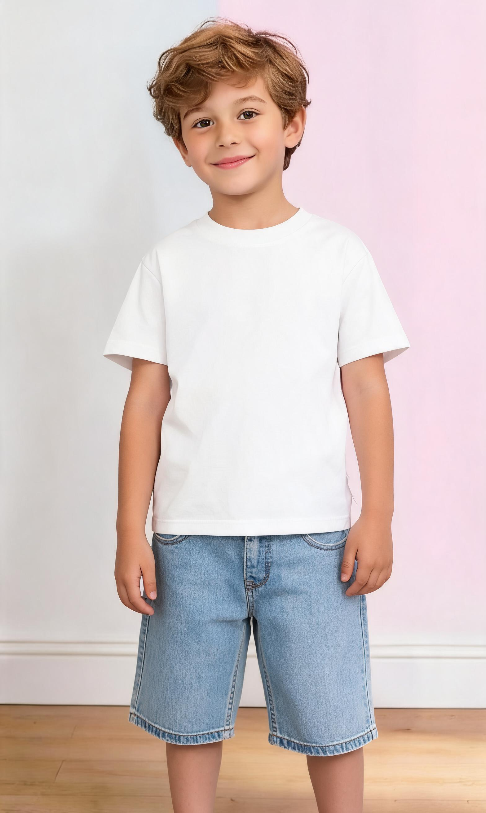 T-shirt BASIC BOY 3-8A - BIANCO