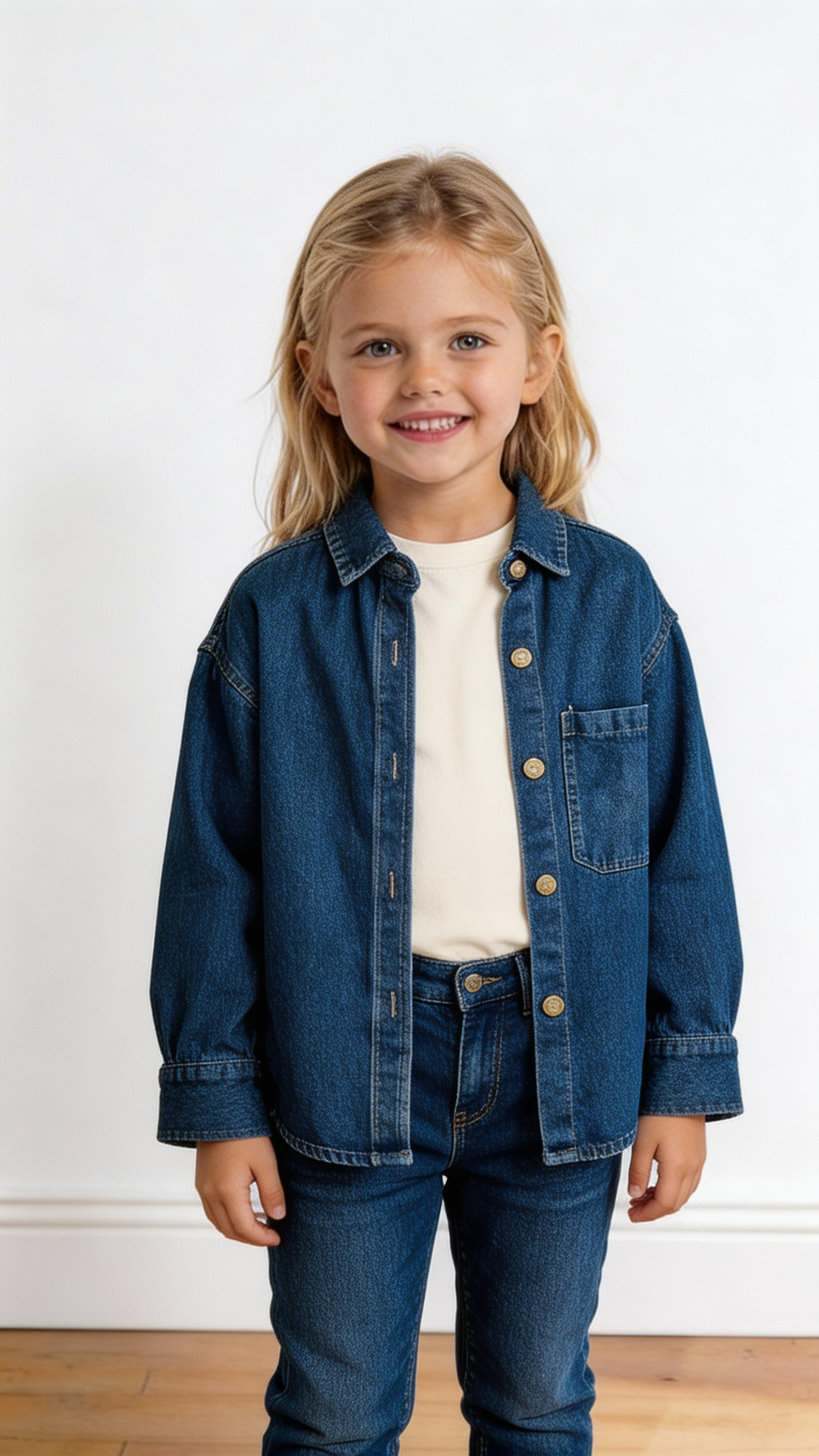 Camicia IN JEANS CON T-SHIRT 4-14A - JEANS