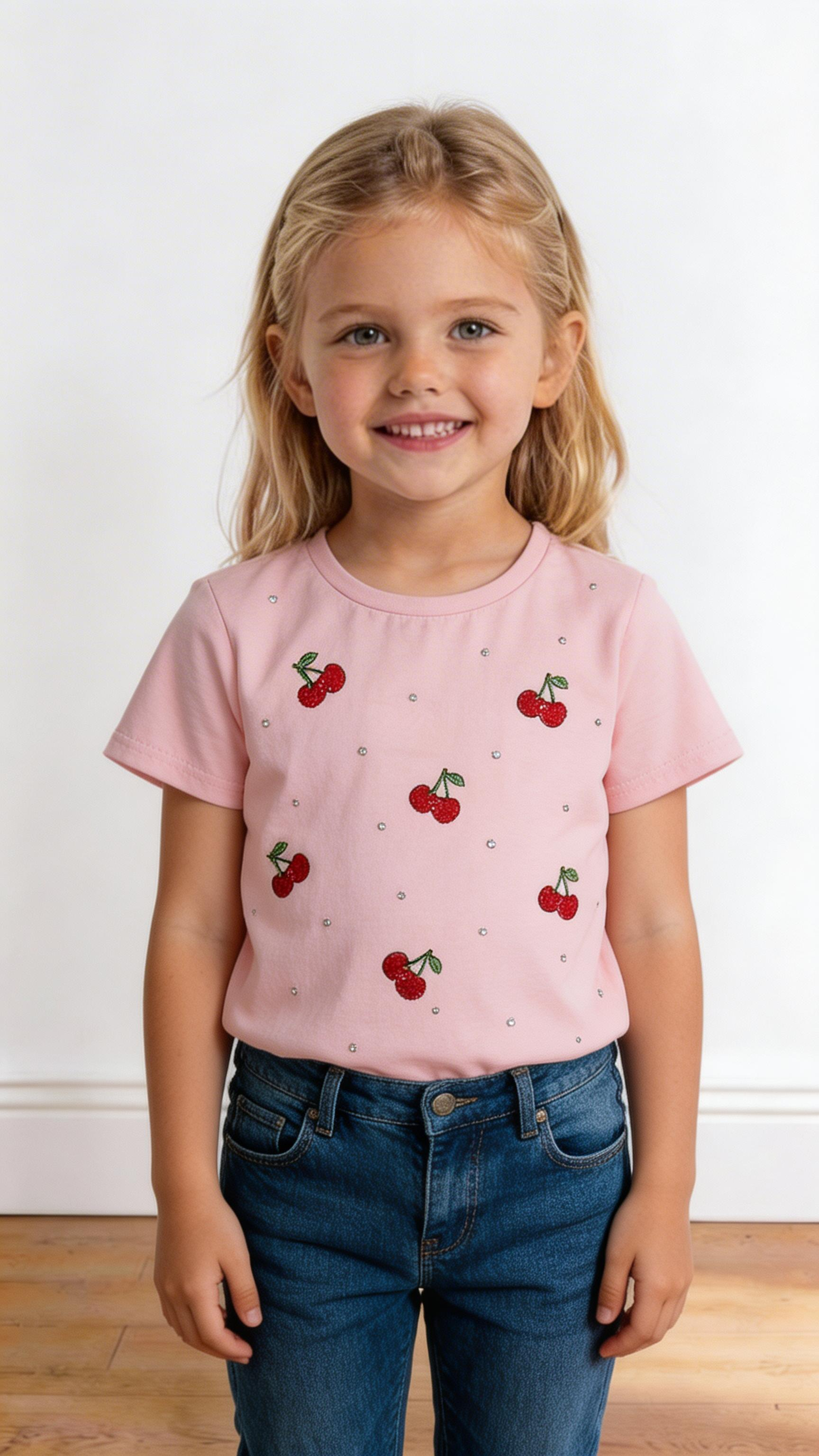 T-shirt CIGLIEGIA 3-12A - ROSA