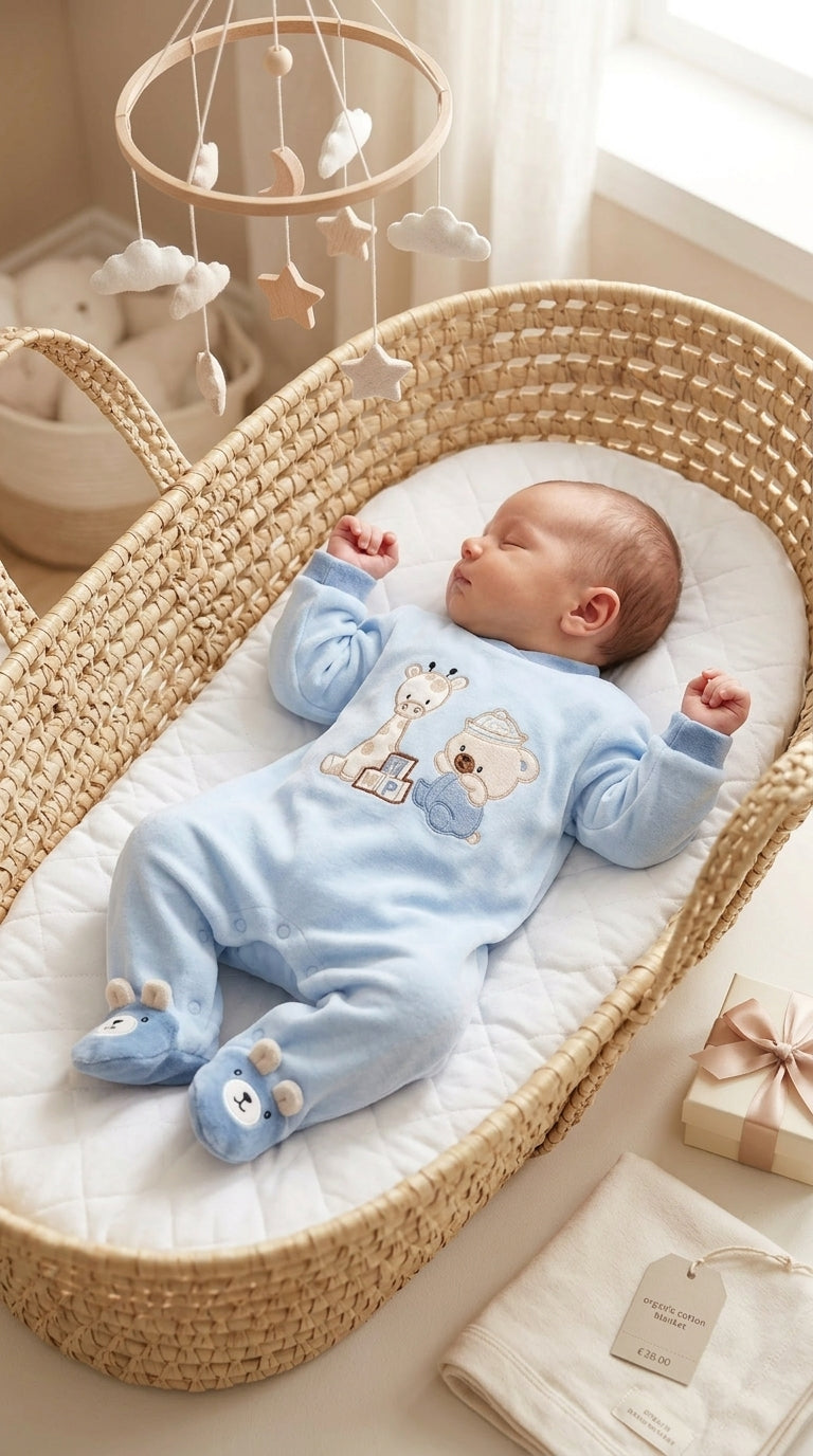 Tutina IN CINIGLIA GIRAFFAO 0-12M - AZZURRO