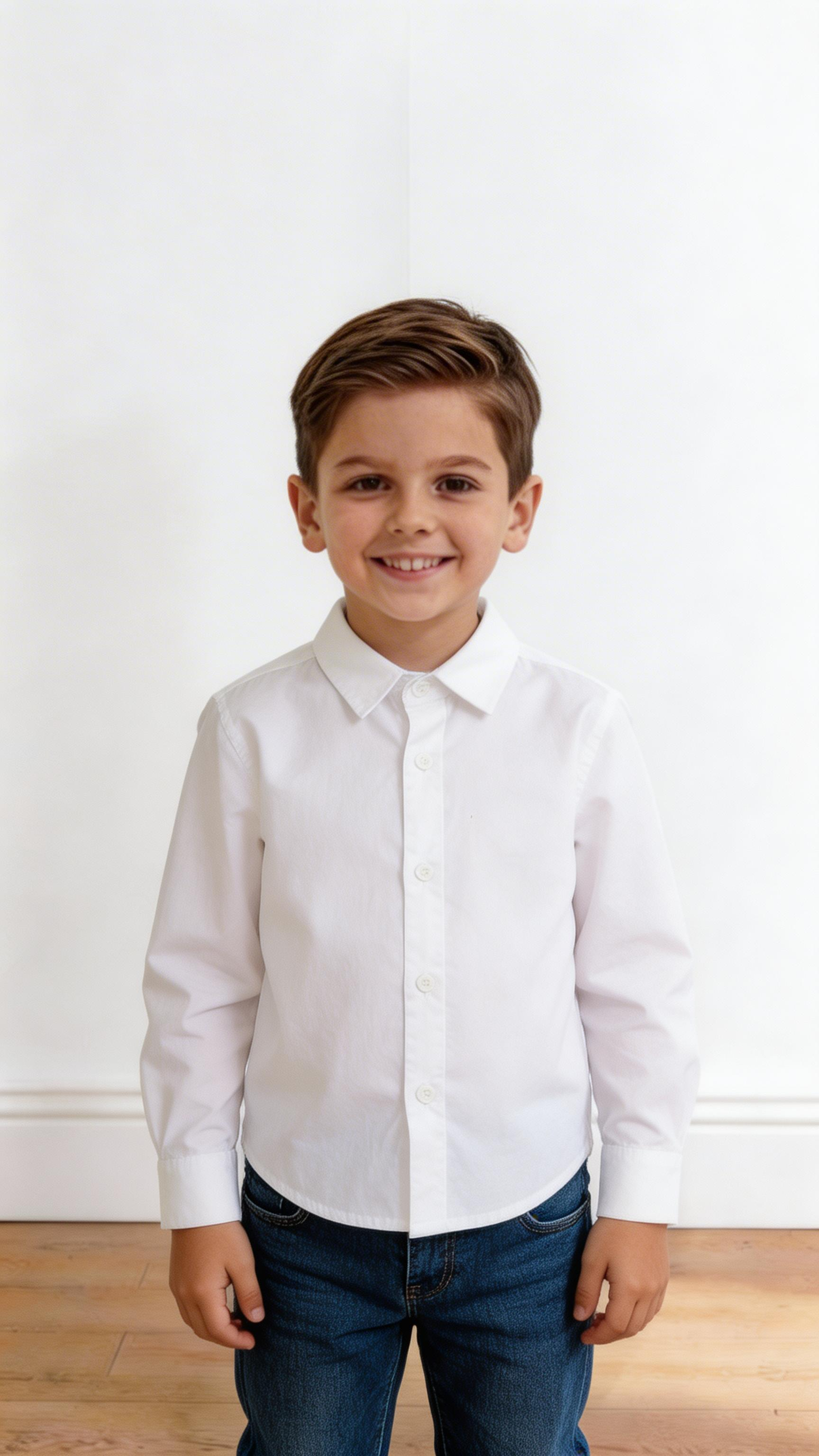 Camicia BASICA 4-14A - BIANCO