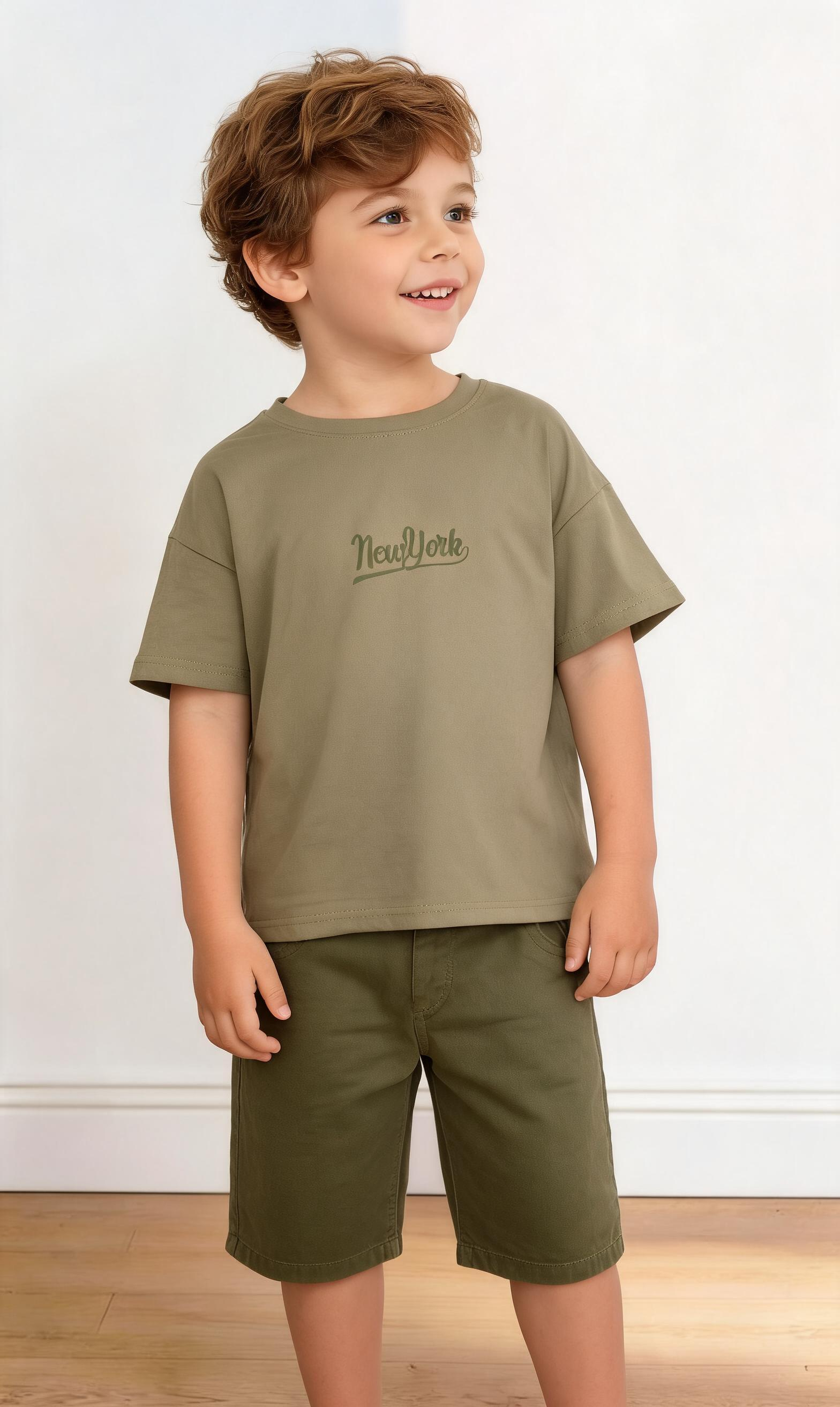 T-shirt NEW YORK 1987 - VERDE MILITARE