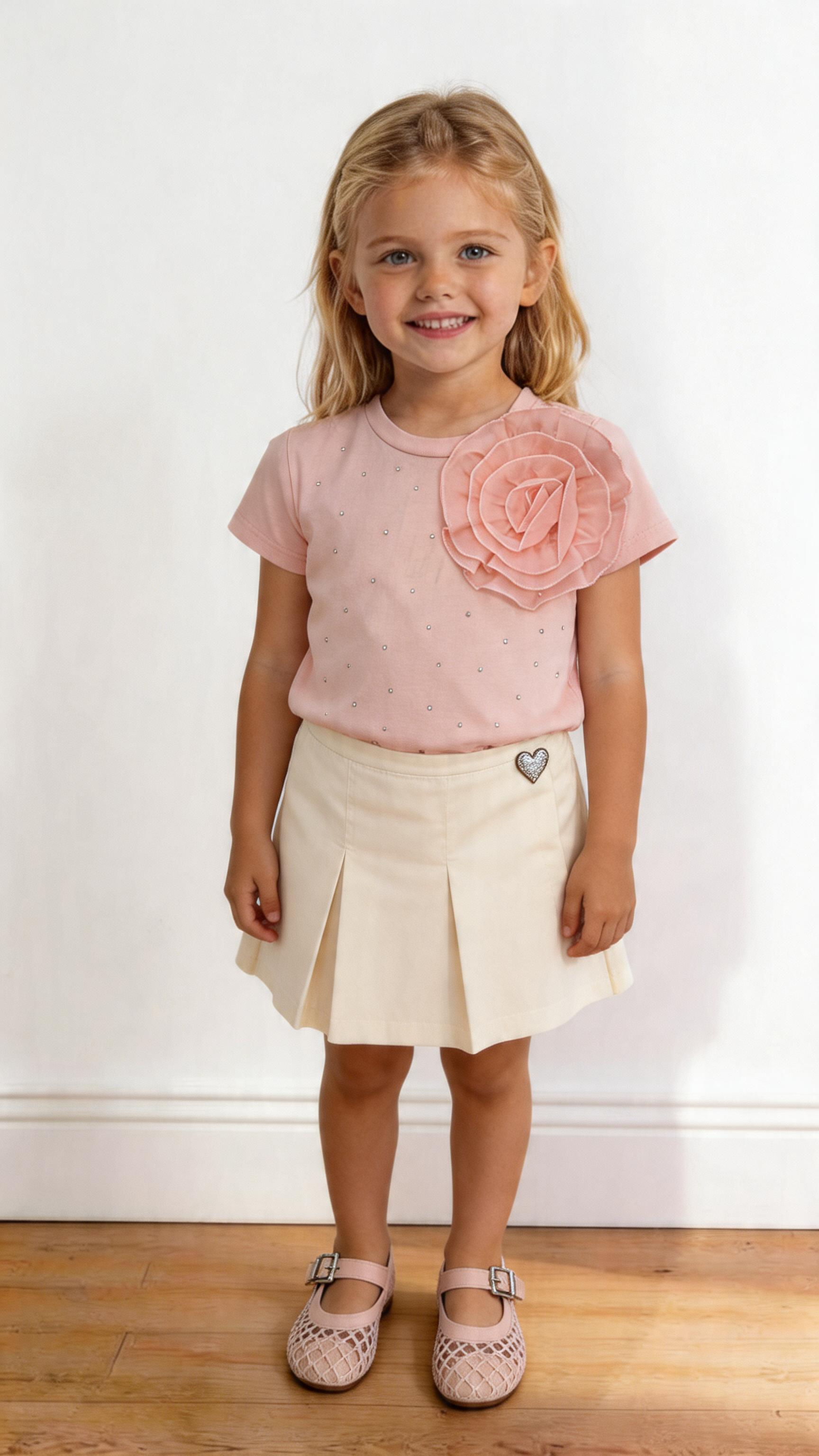 Completo FIOR DI TULLE 4-12A - ROSA