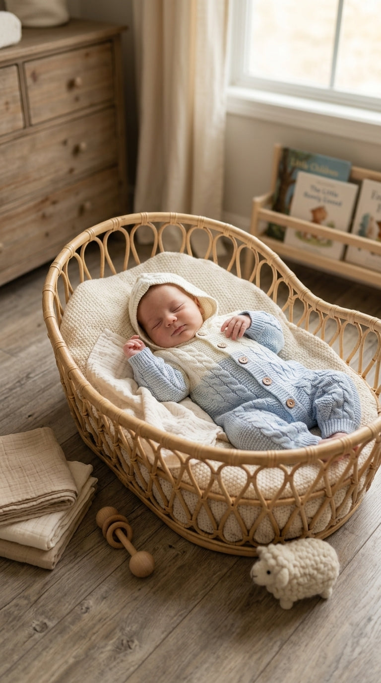 Tutina IN MAGLIA 6-12M - CELESTE