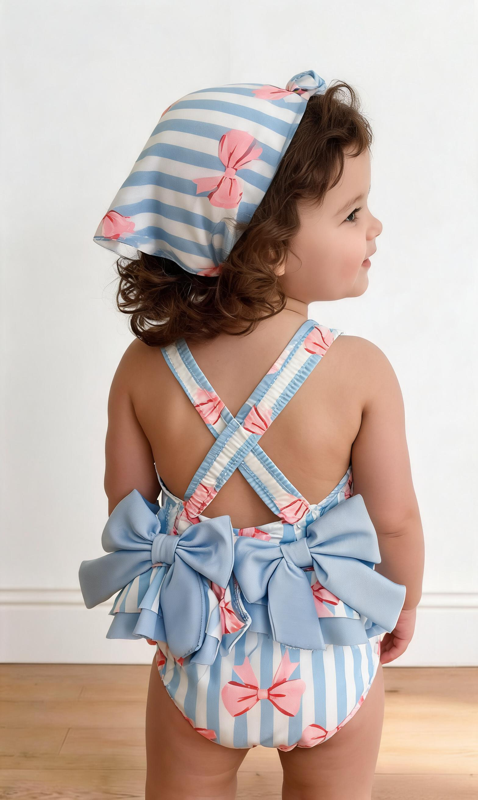Costume INTERO CON BANDANA 2-12A - CELESTE