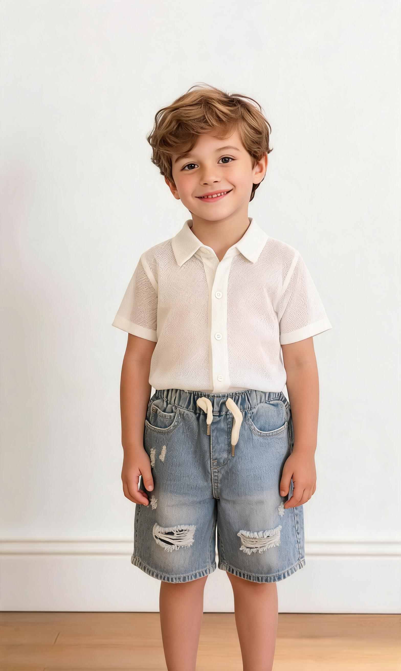 T-shirt IN FILO 4-14A - BIANCO