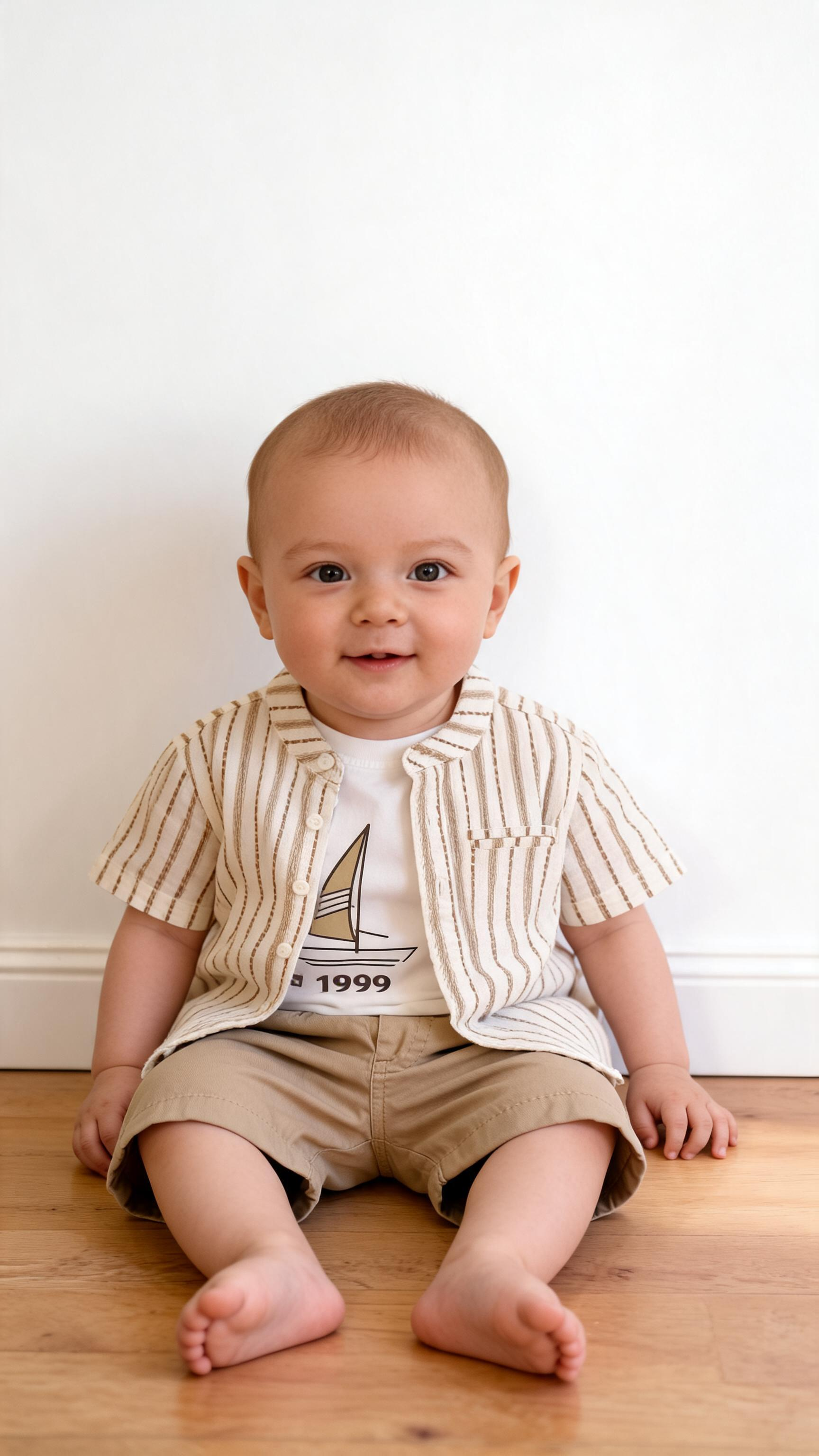 Completo CAMICIA RIGA 3-18M - MARRONE