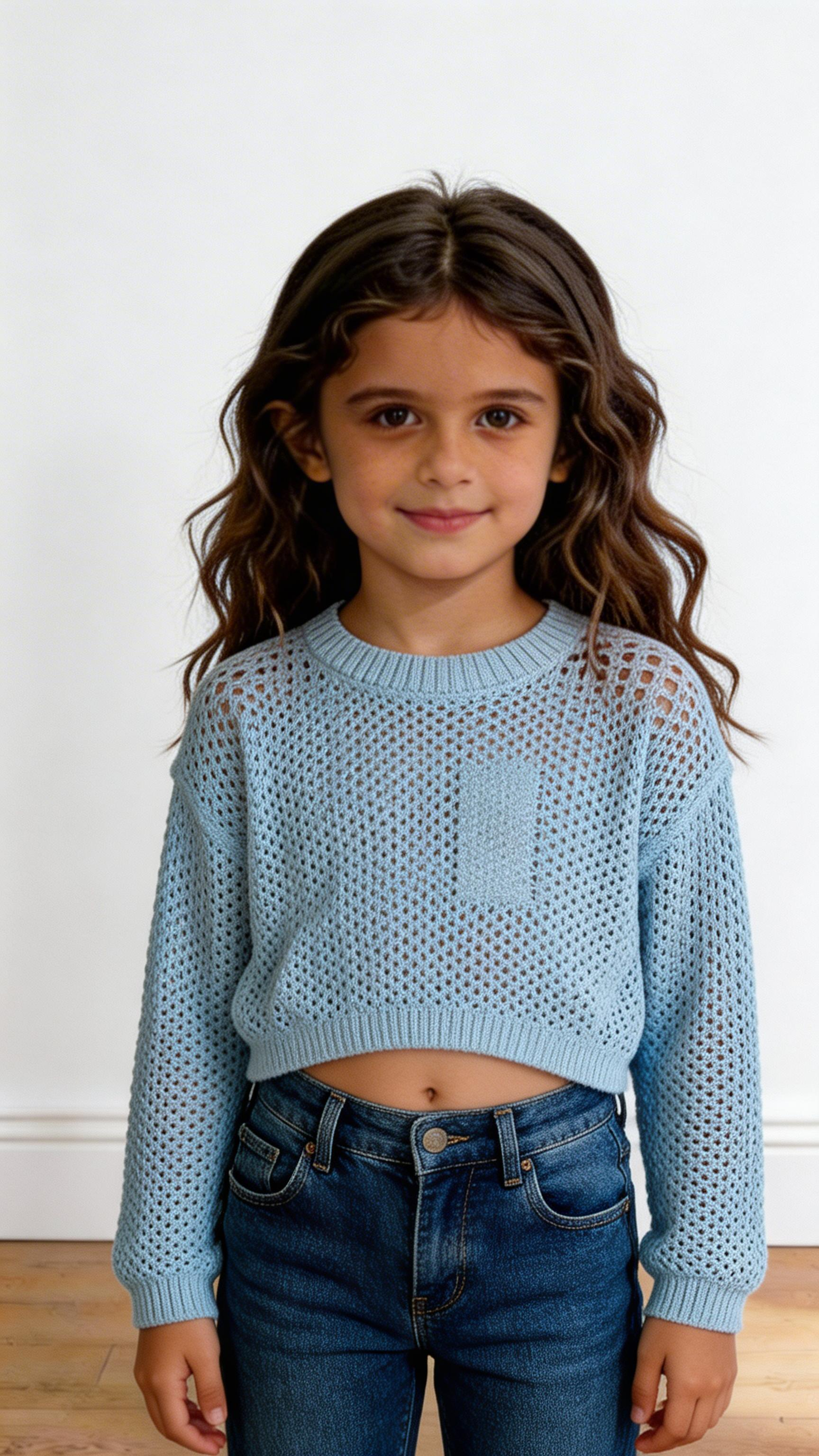 Maglia TRAFORO 4-12A - CELESTE