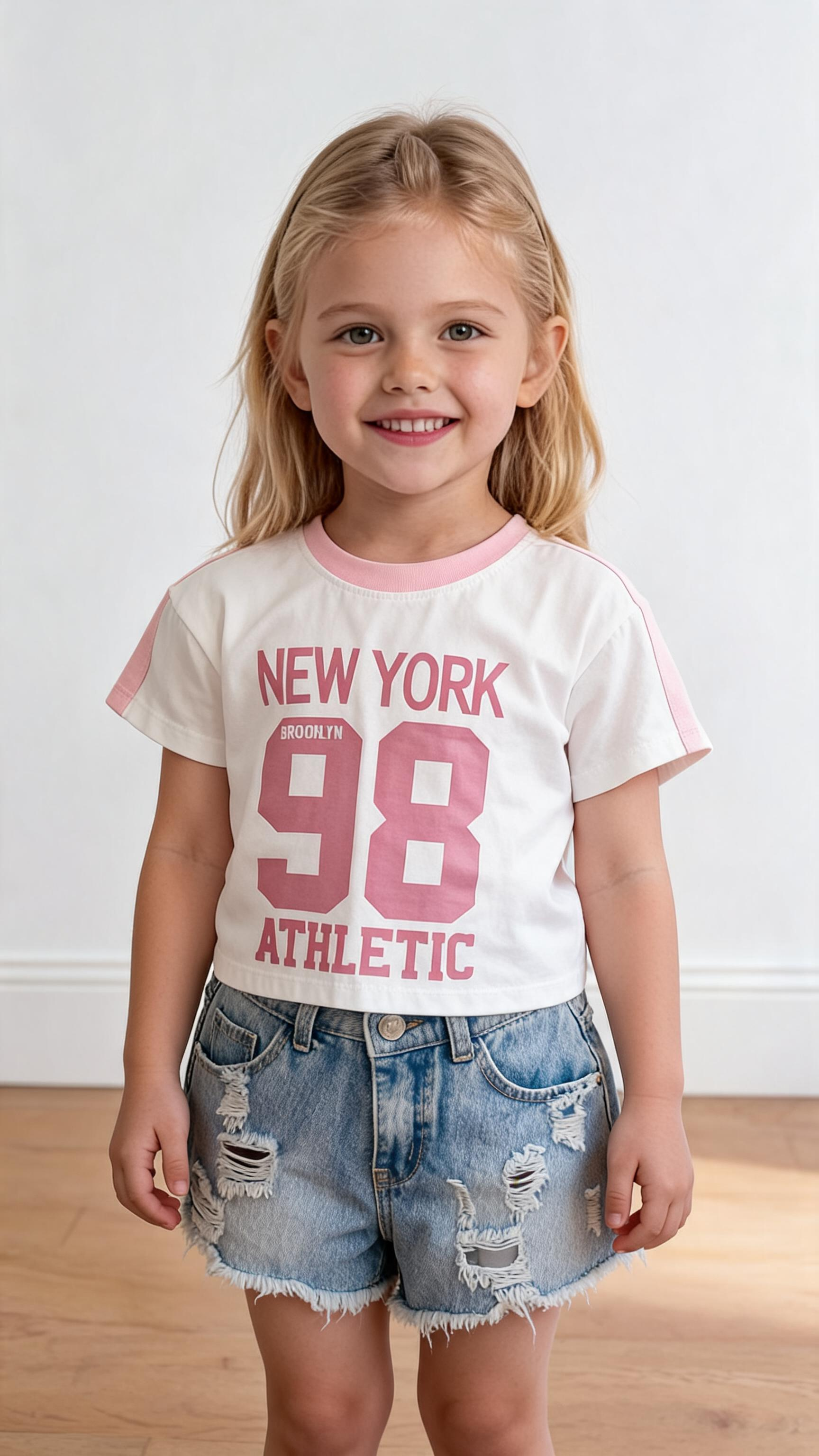 T-shirt NEW YORK 4-14A - ROSA