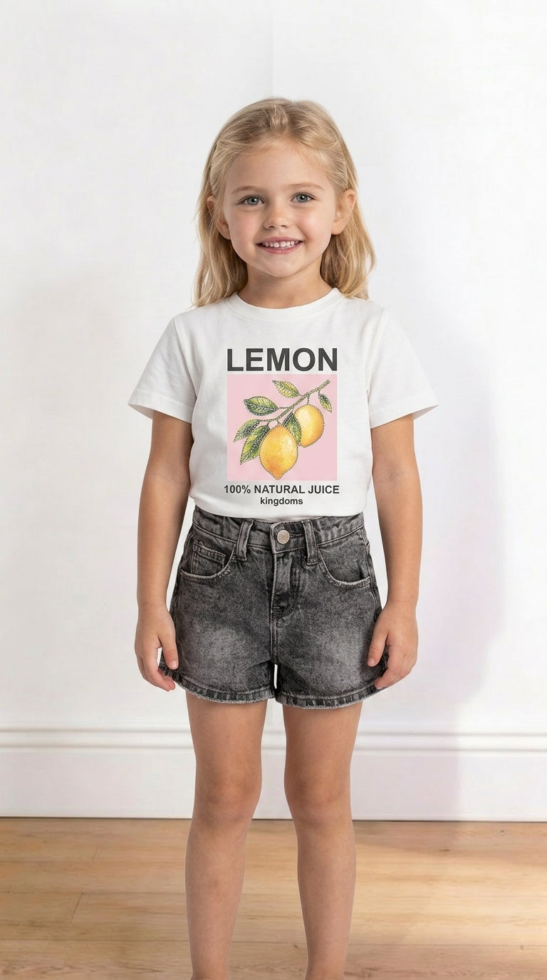 T-shirt LEMON 3-12A - BIANCO