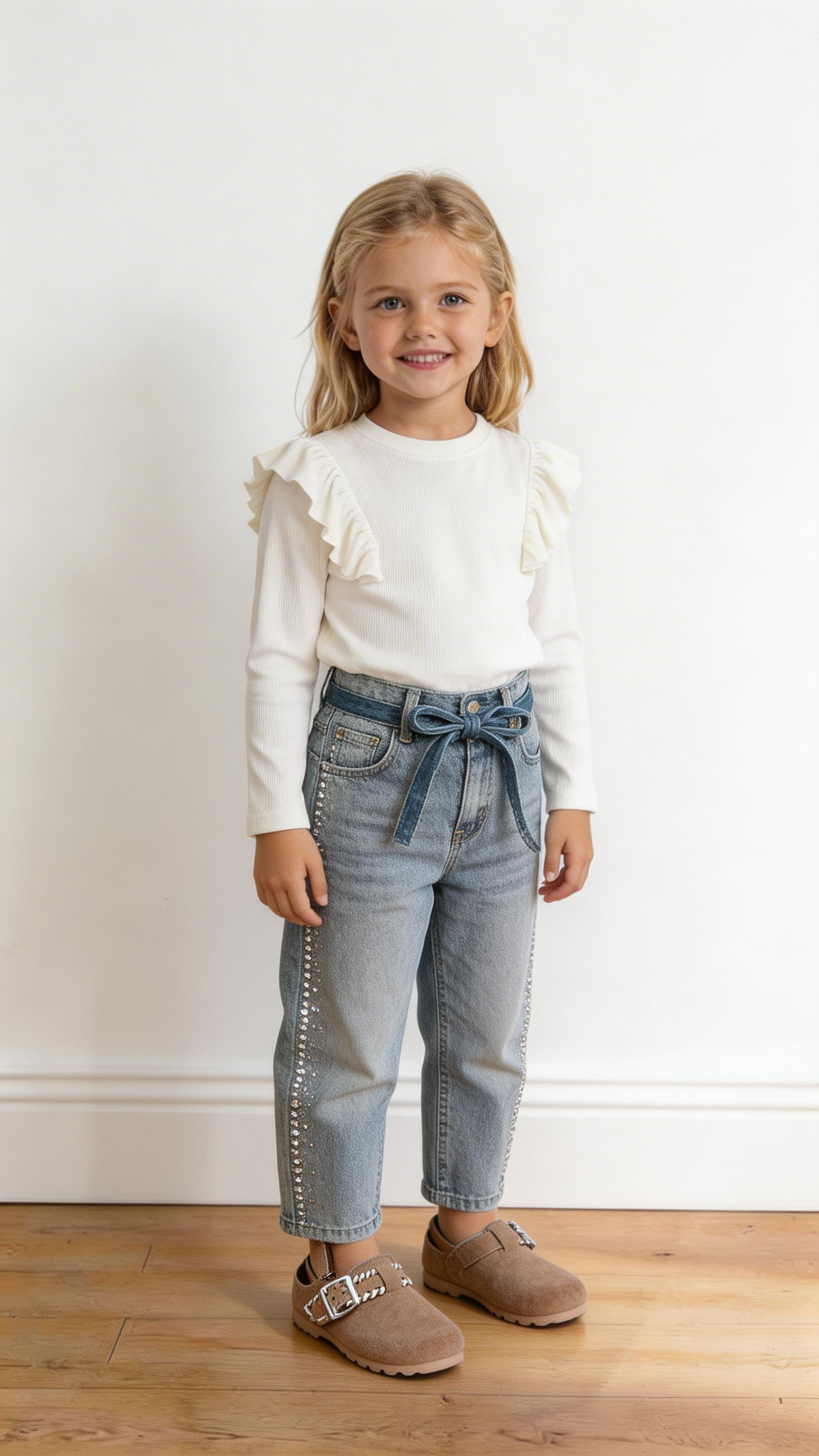 Jeans BALLON CON CINTURA 4-14A - JEANS