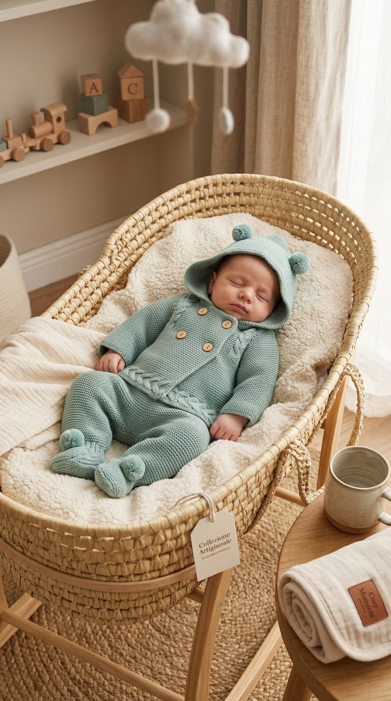 Coordinato CAPPOTTINO IN MAGLIA - VERDE