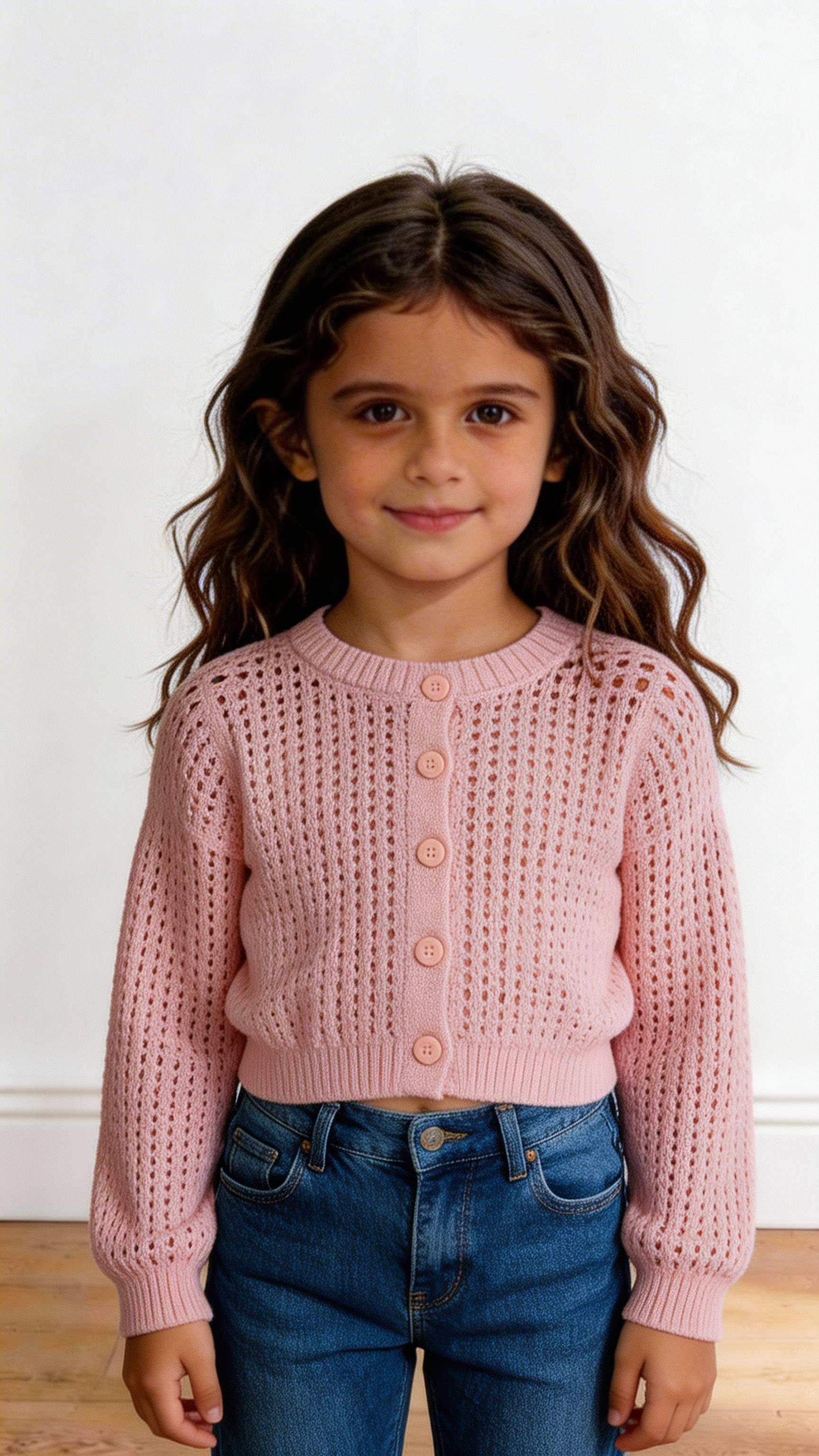 Cardigan TRAFORO 4-12A - ROSA