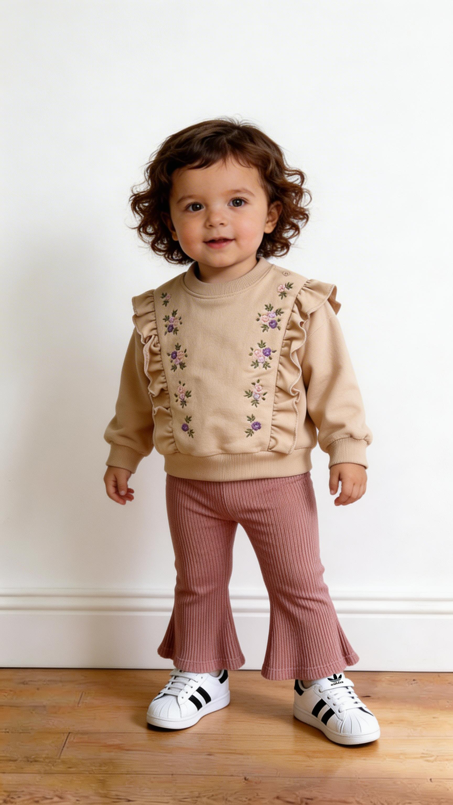 Completo ROUGE FIORI 6-12M - BEIGE