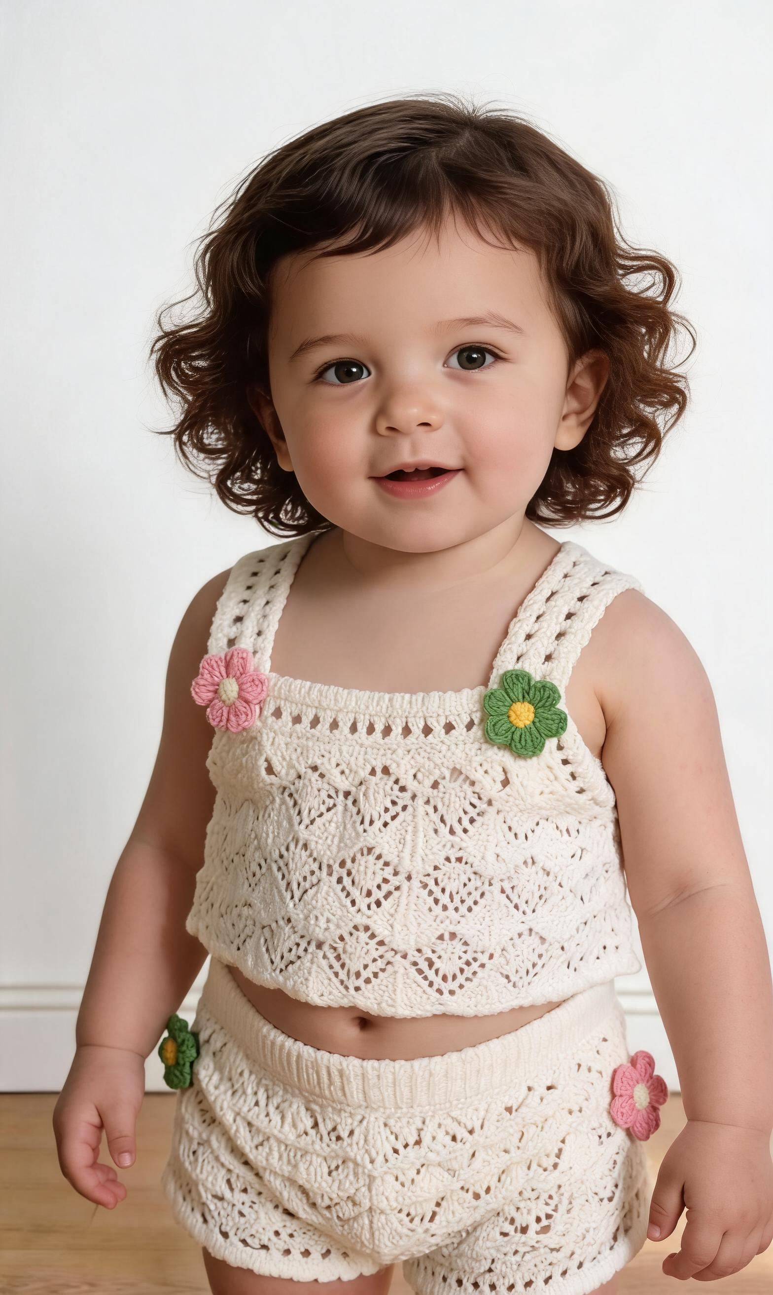 Completo MACRAME FIORI 1-5A - BEIGE