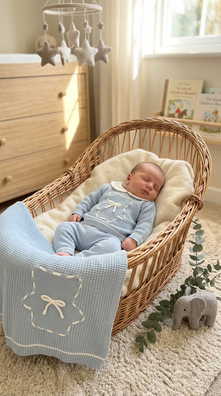 Set NASCITA ORSO TRAPUNTATO 1-3M - AZZURRO