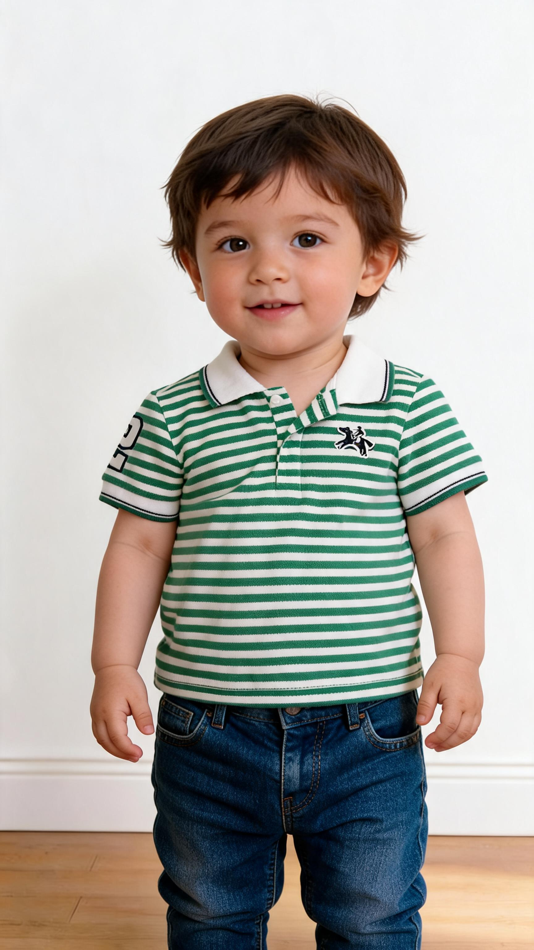 Polo A RIGHE 12-36M - VERDE
