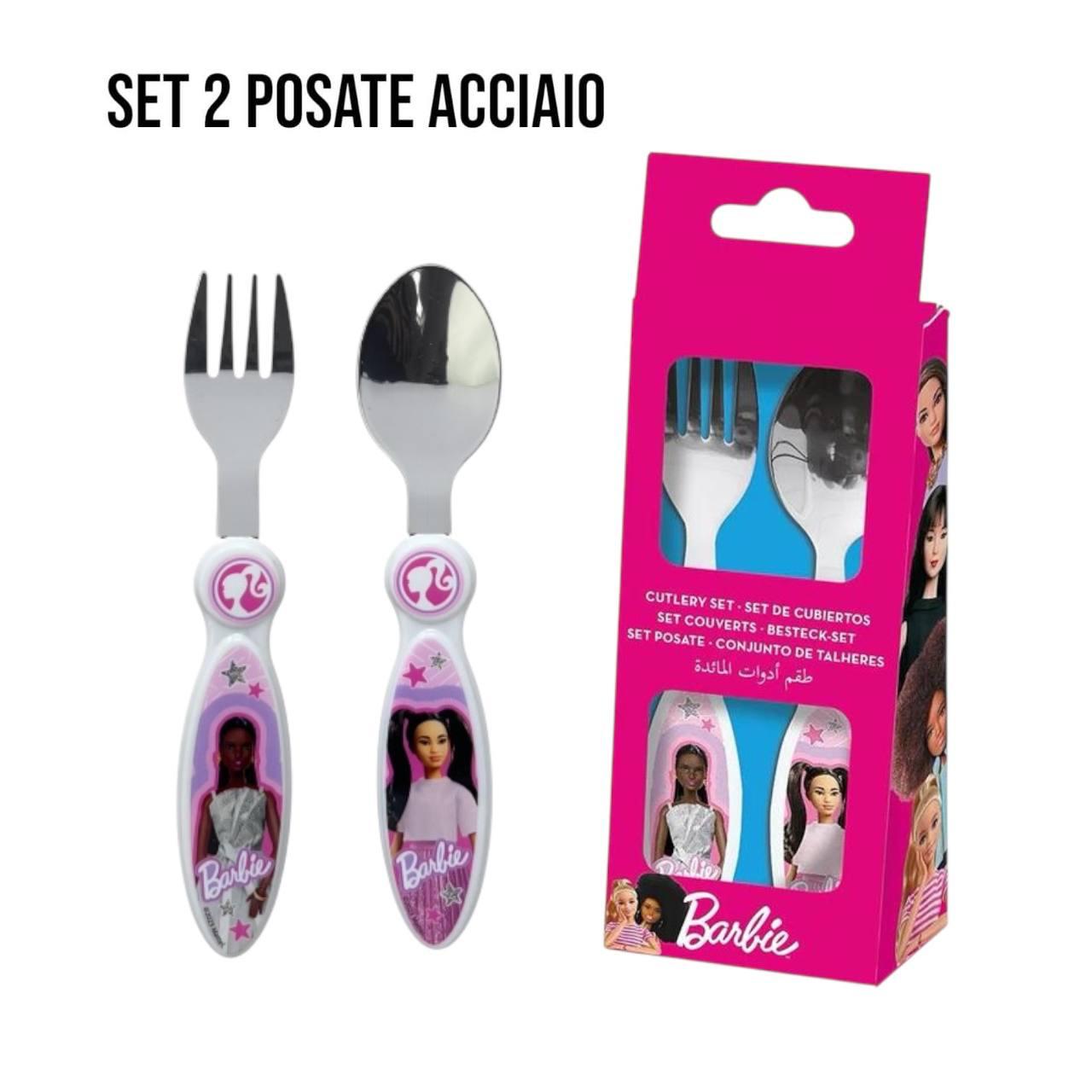 Set POSATE ACCIAIO - ROSA BARBIE