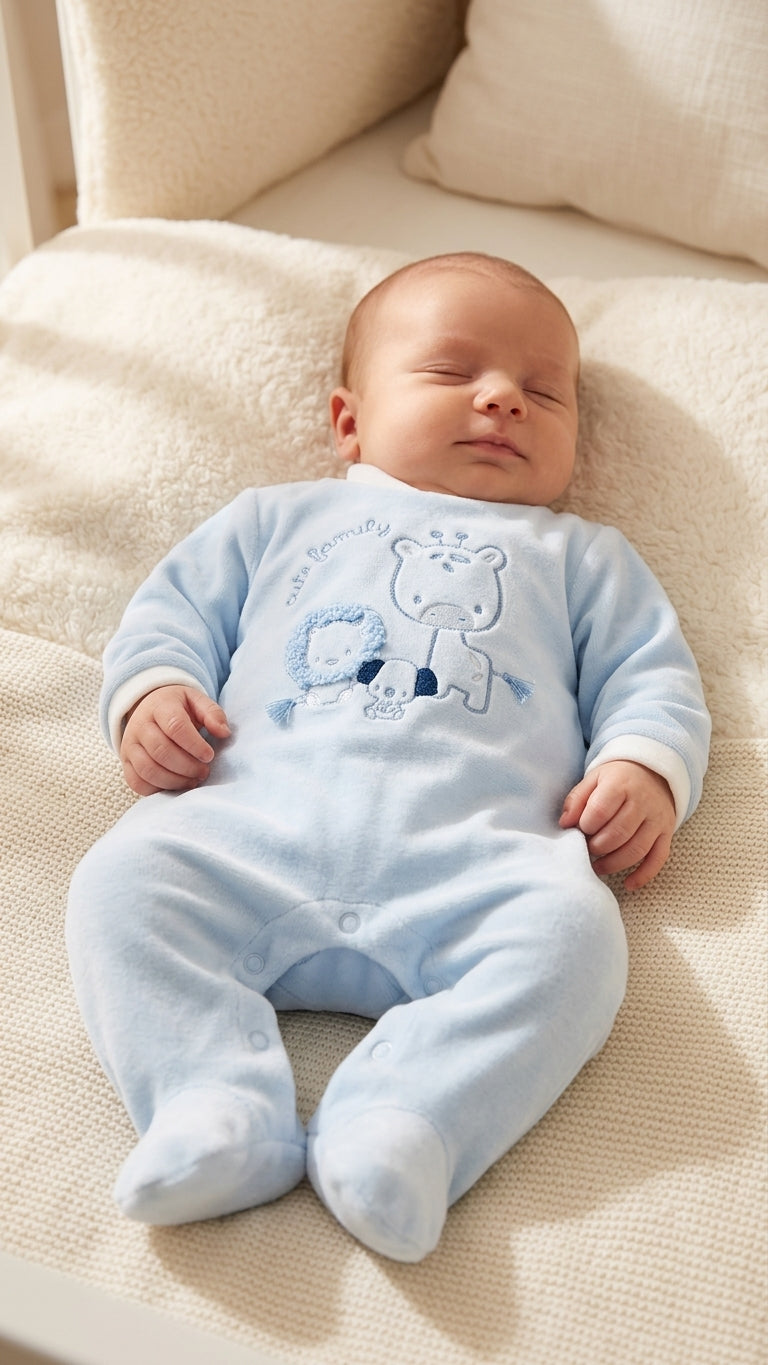 Tutina CINIGLIA CUTE FAMILY 0-18M - AZZURRO