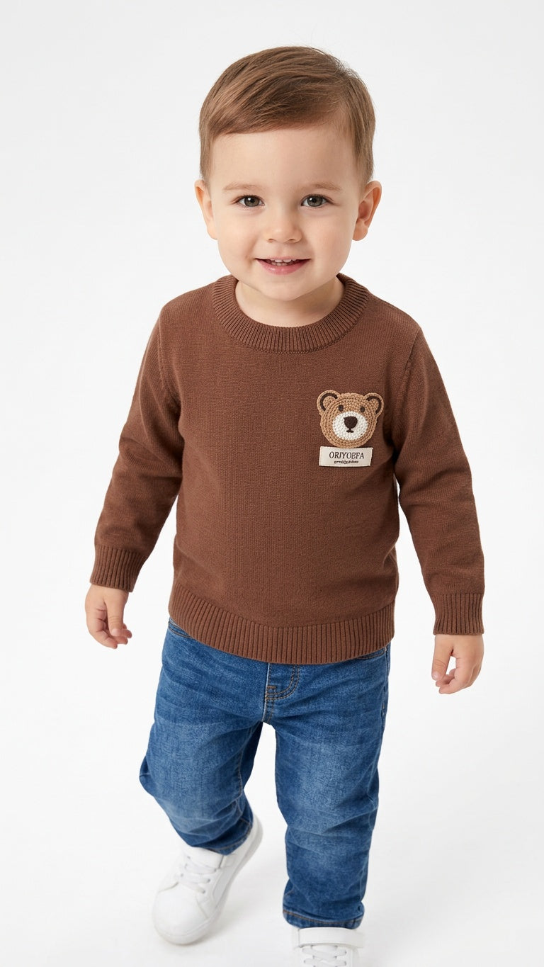 Pull ORSO ORIYUEFE 12-36M - MARRONE