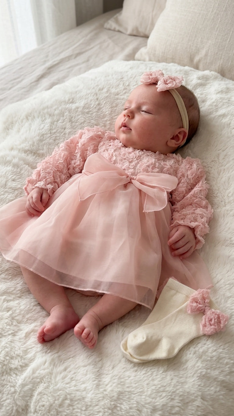 Vestitino IN TULLE NOYNOY 3/6M - ROSA