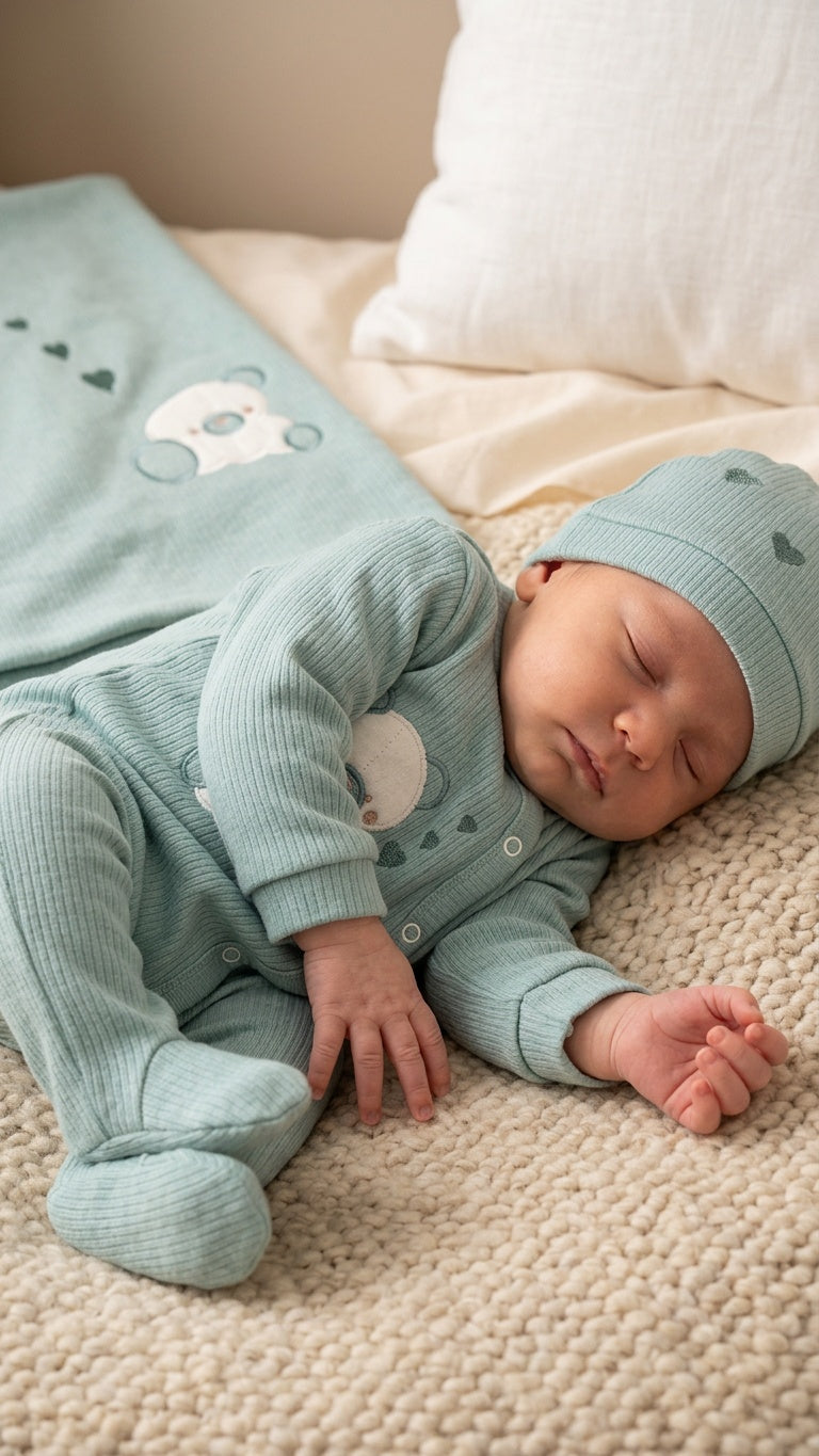 Set 3pz ORSETTO TUTINA+CAPPEL+COPER - VERDE