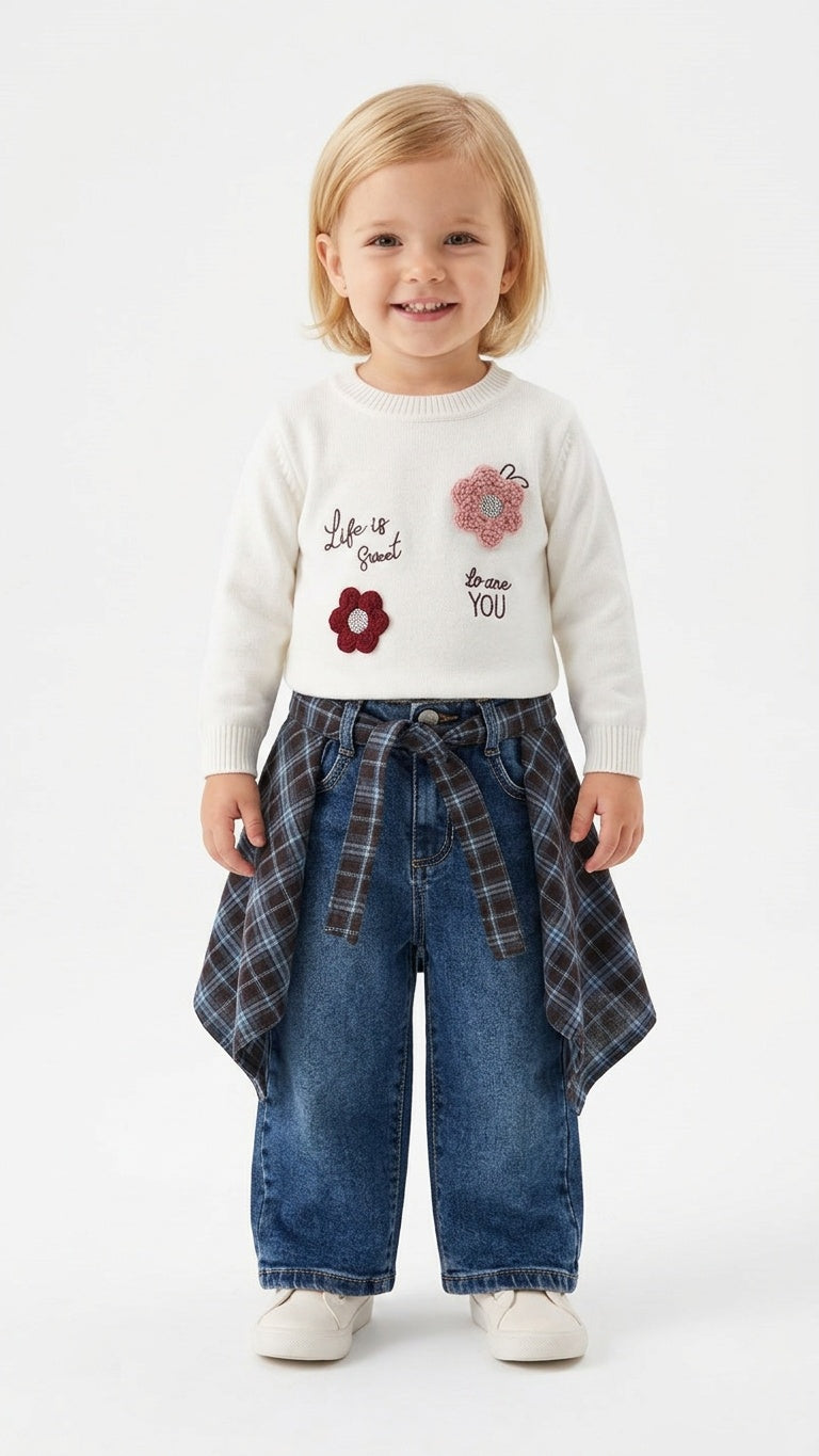 Pull FOIRI LIFE IS 12-36M - BIANCO